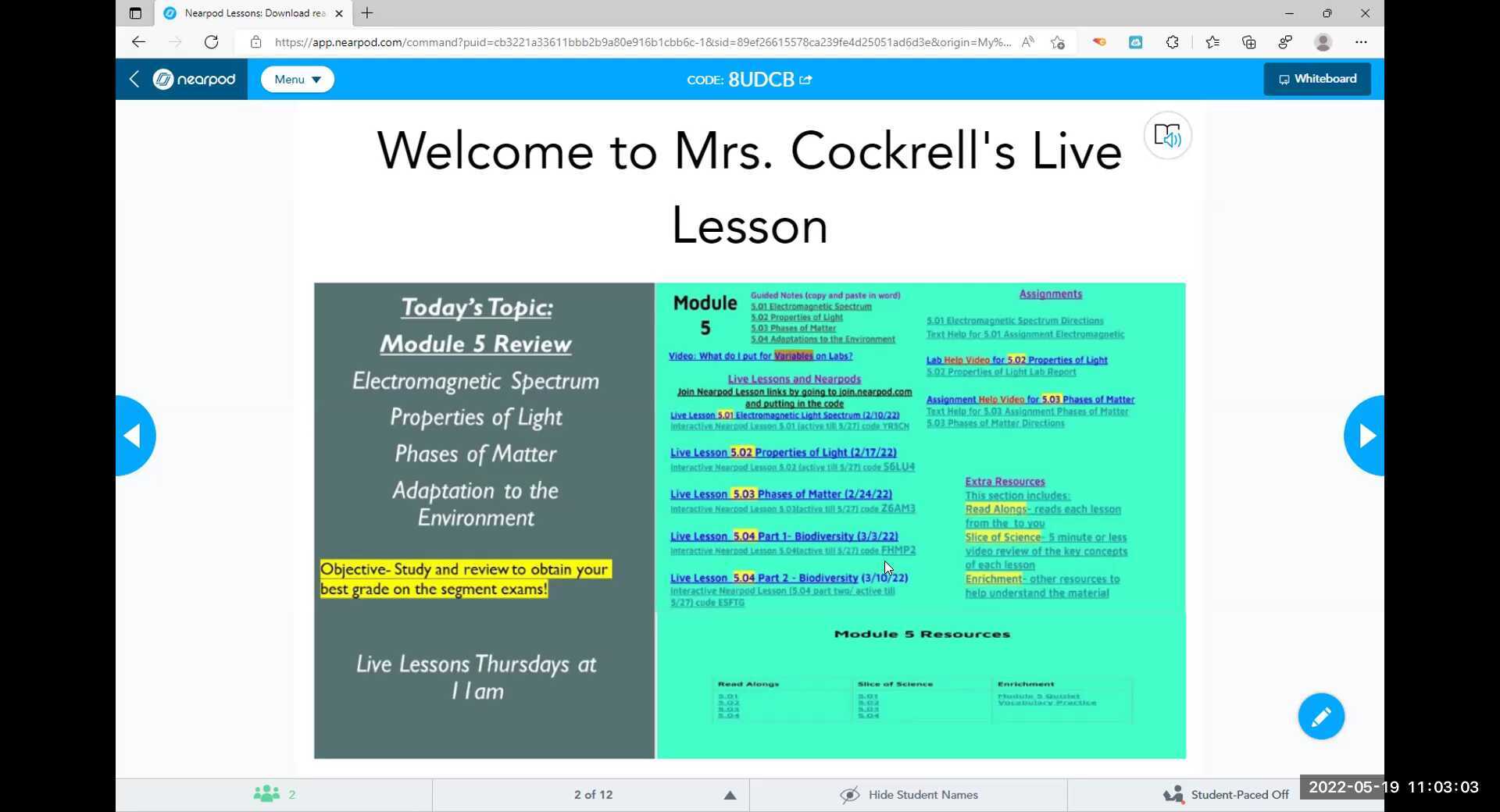 Module 5 Review Lesson
