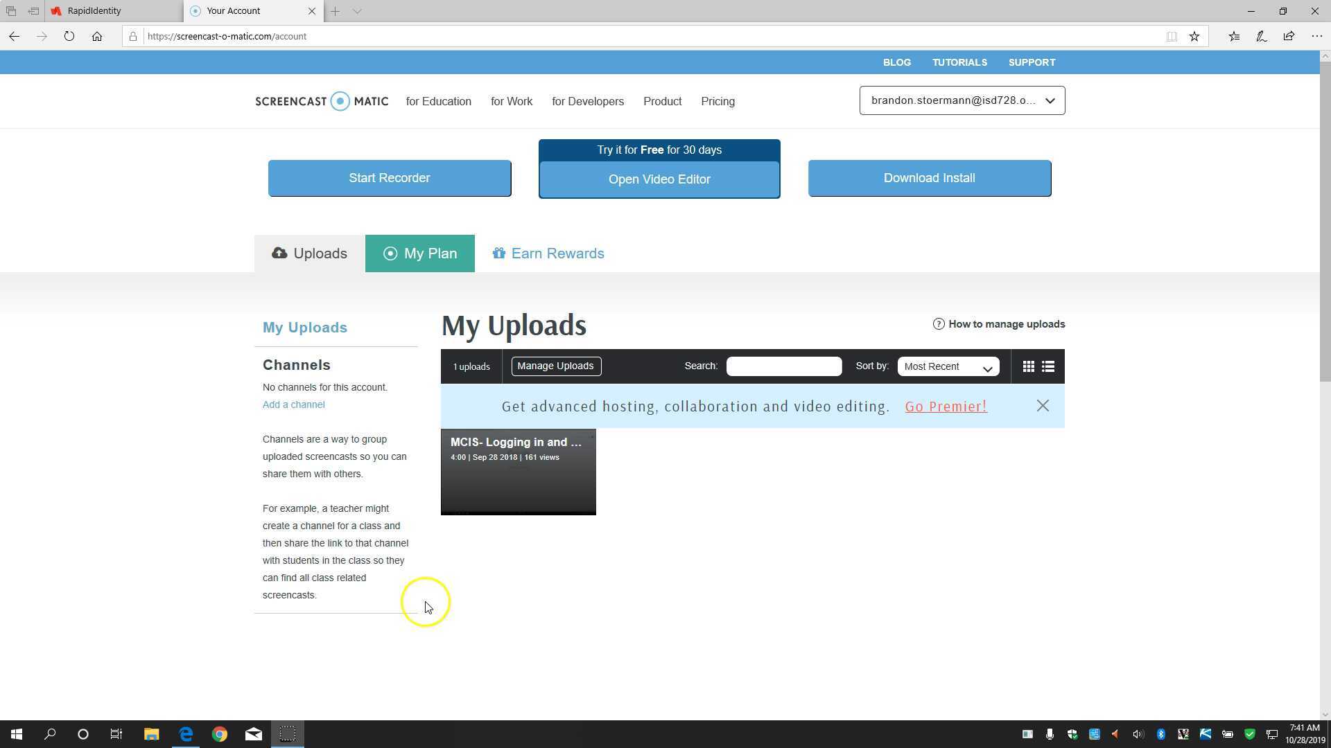 Advisory MCIS How to login and access gradelevel checklist