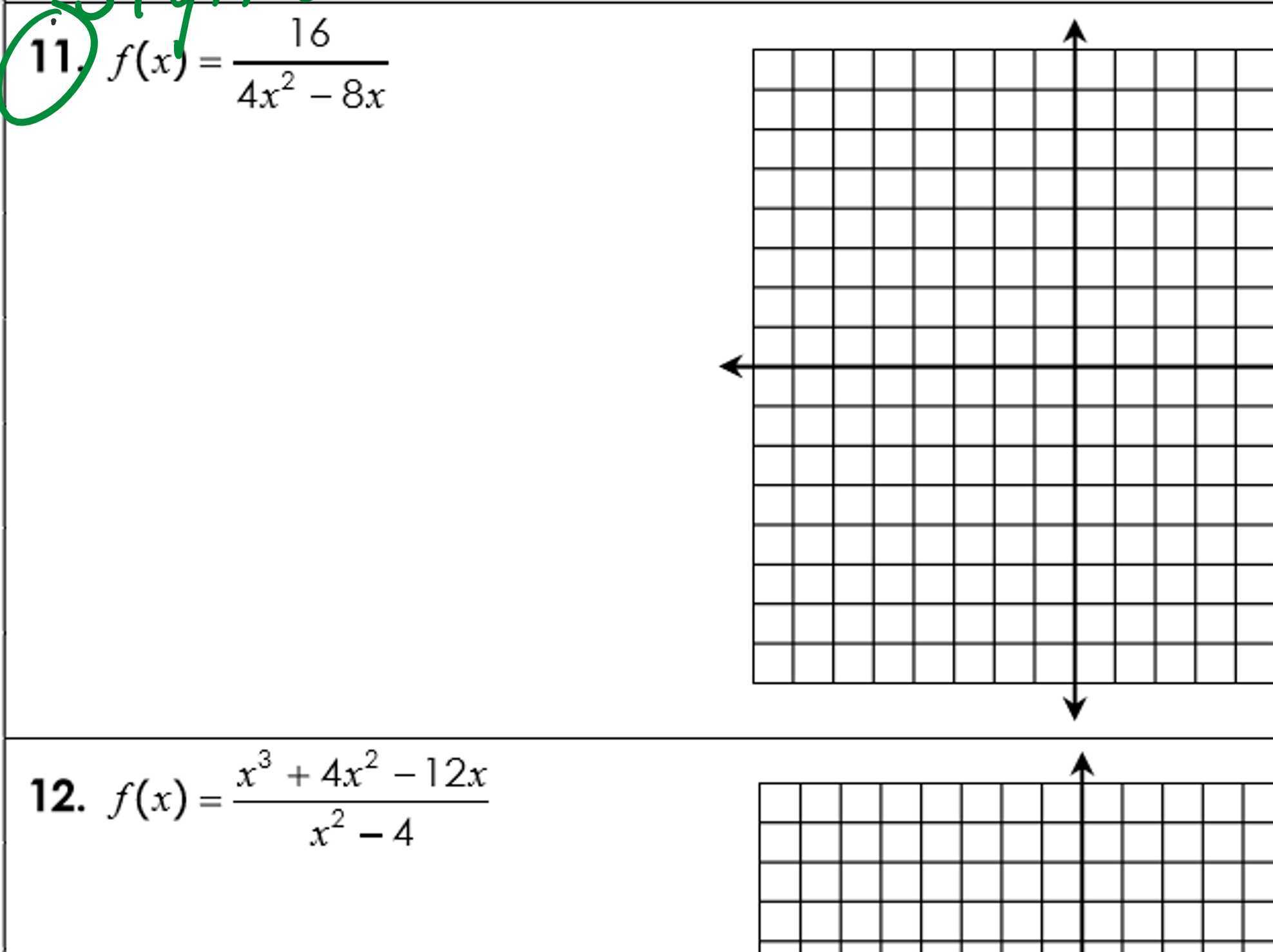 rational function example using a sign chart