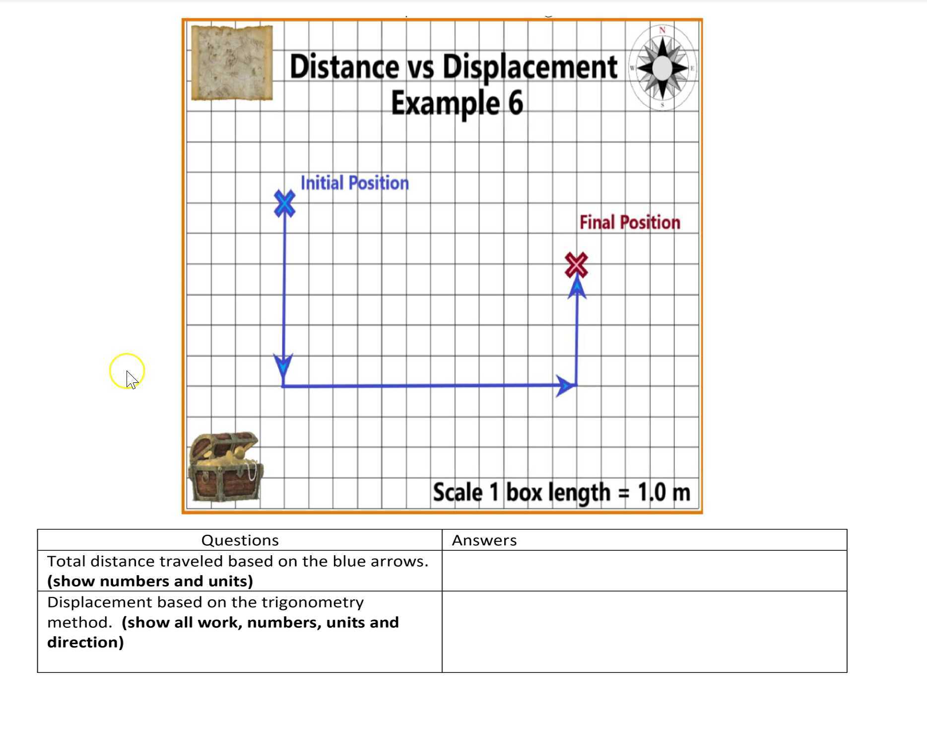 Distance Vs Displacement Worksheet Answer Key Pdf