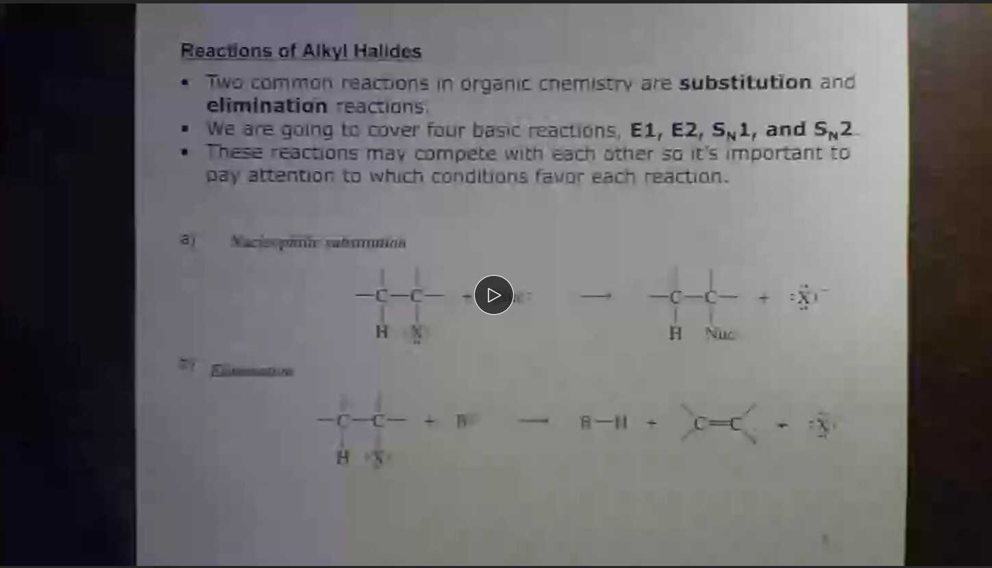 Chap 9 (Part E): SN1, SN2, E1 and E2