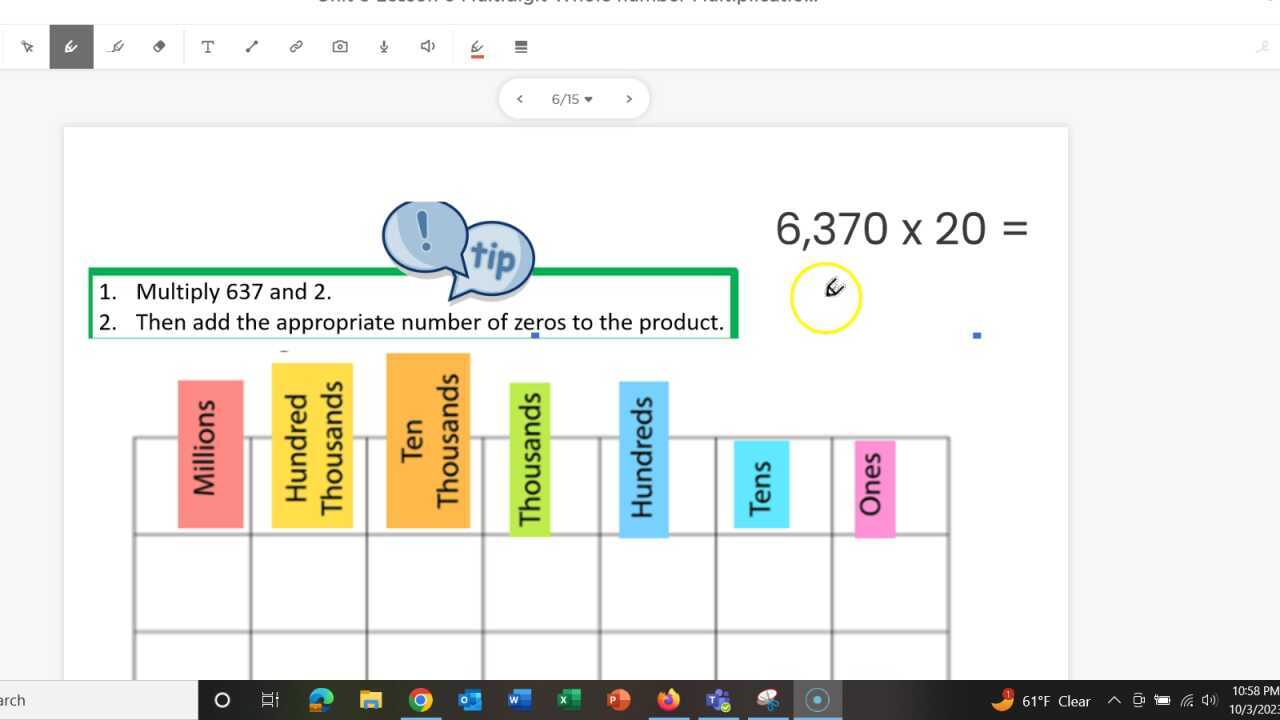 Unit 3 Lesson 6 Multiplication Review Classkick Slike 6
