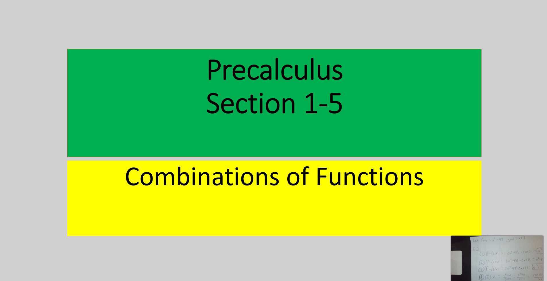 Section 1 5 combinations of functions
