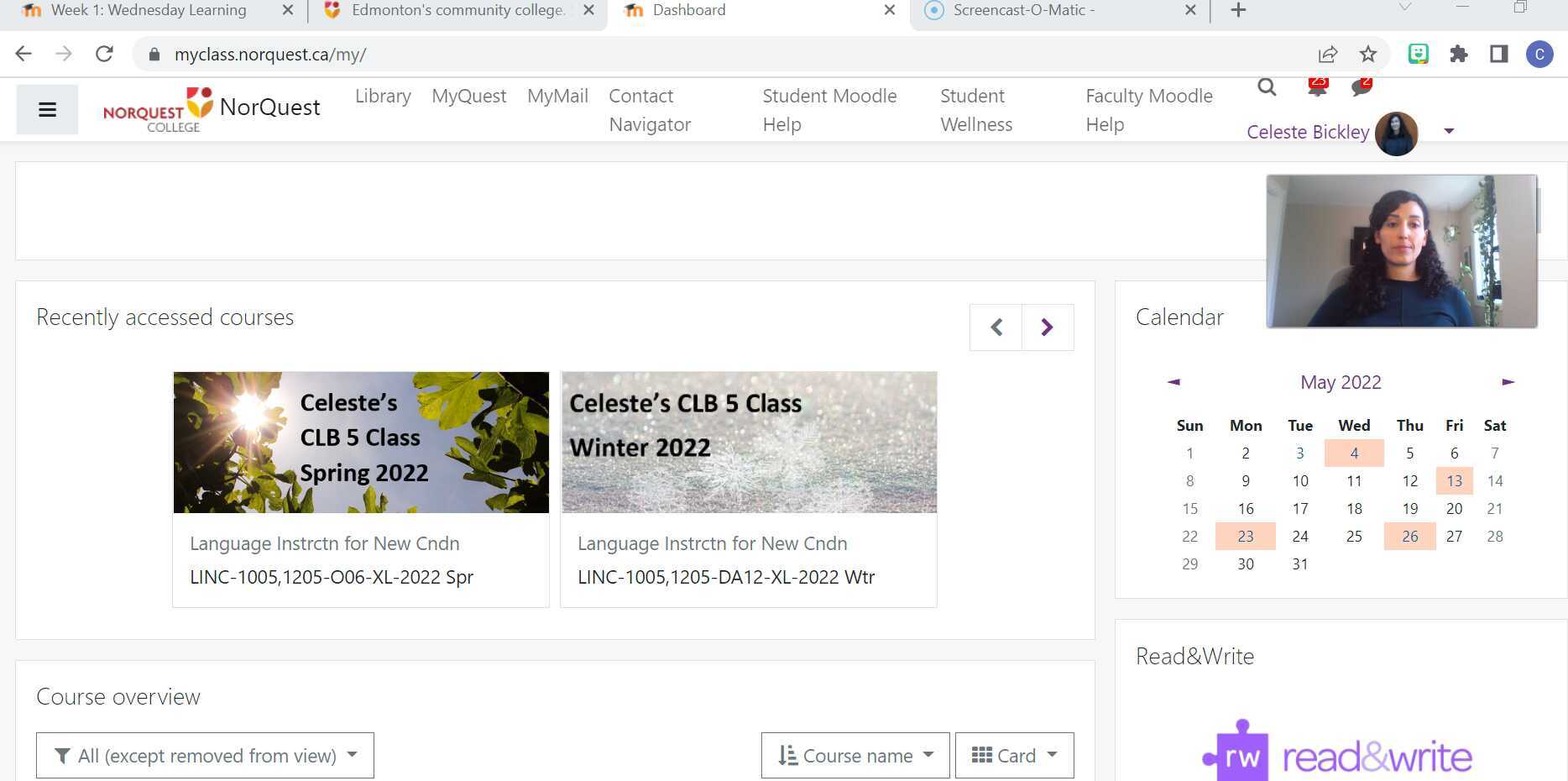 Intro to Moodle Spring 2022