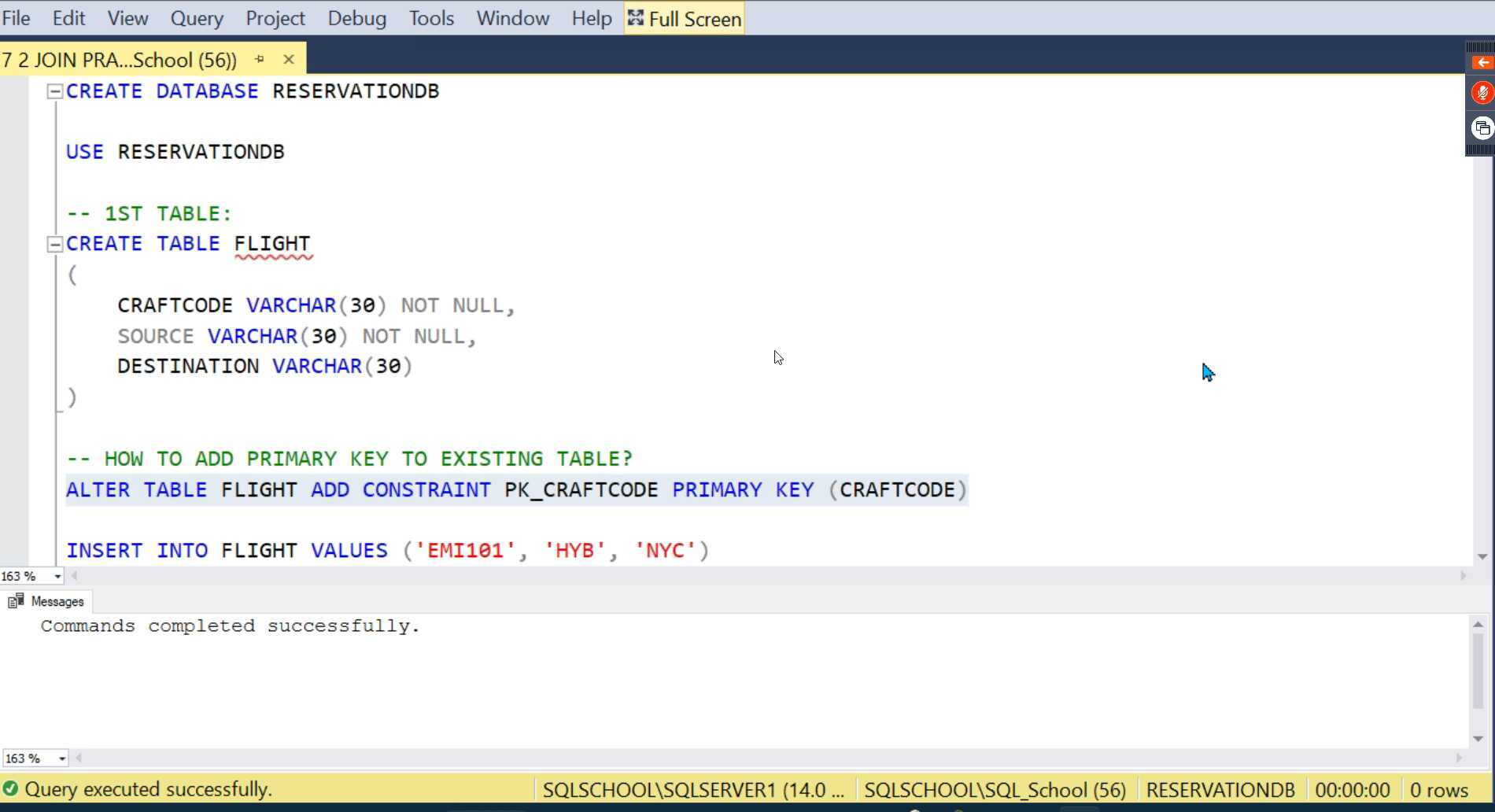 SQL Server Class7