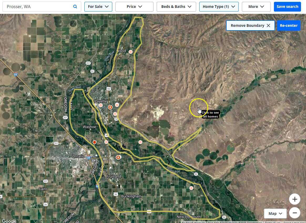 Payette, ID Zillow Polygon Area