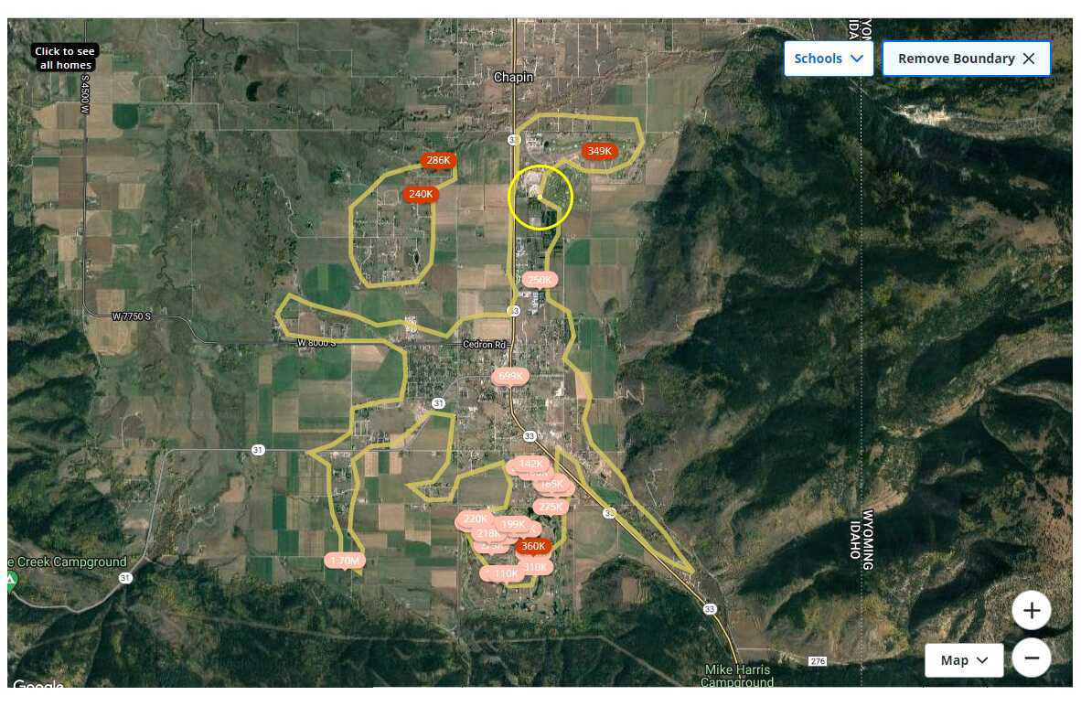 Victor, ID Zillow Polygon