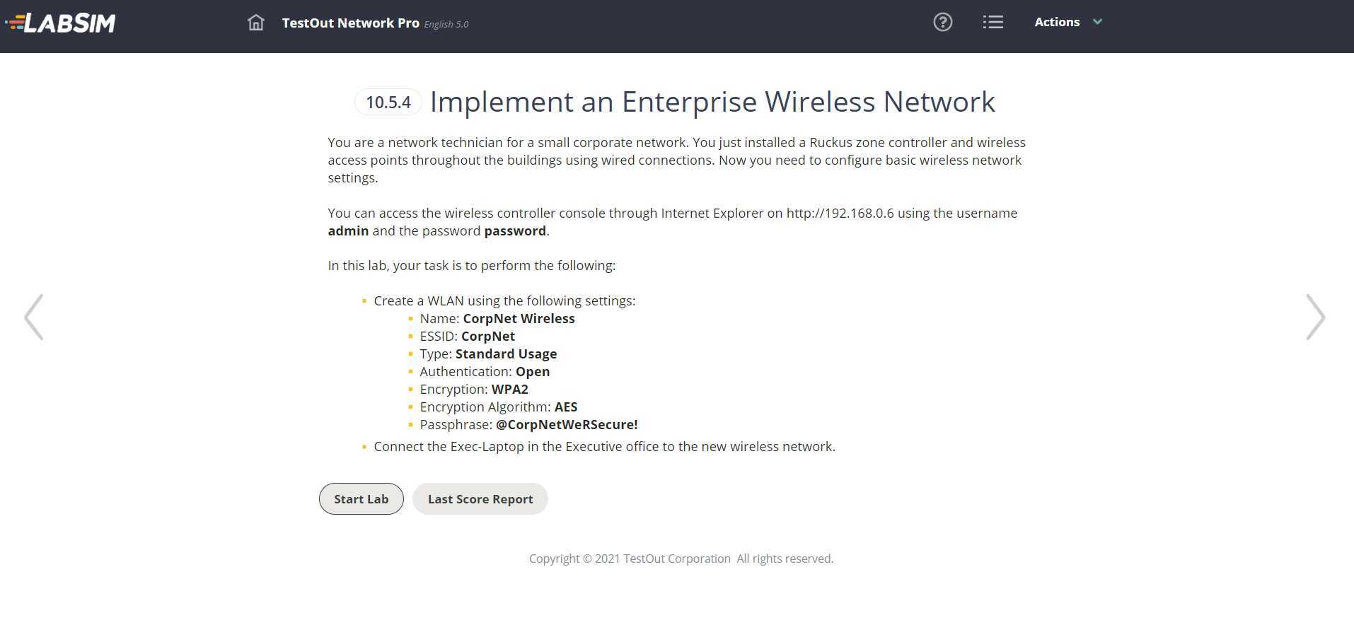 Network Pro Lab 10.5.4