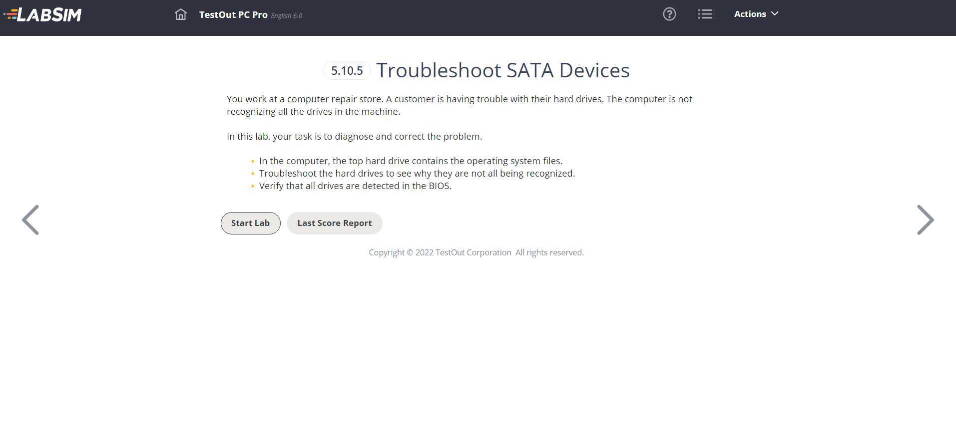 PC Pro Lab 05.10.05 Troubleshoot SATA Devices
