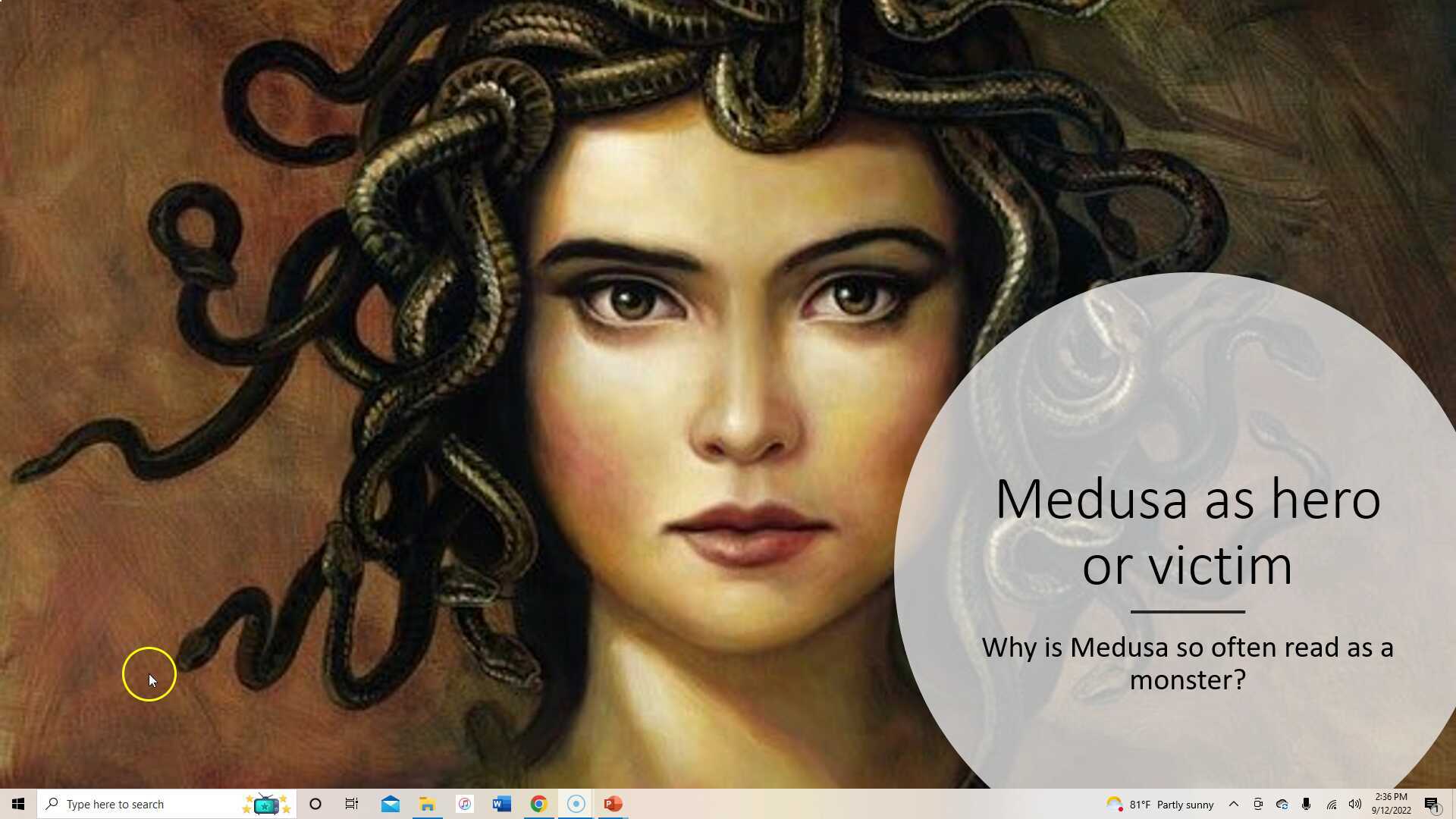 Medusa as victim or hero