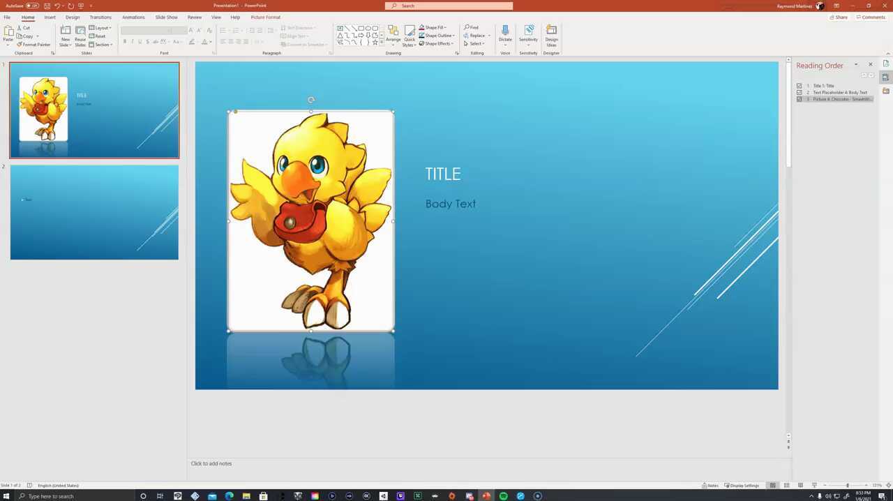 Changing Reading Order