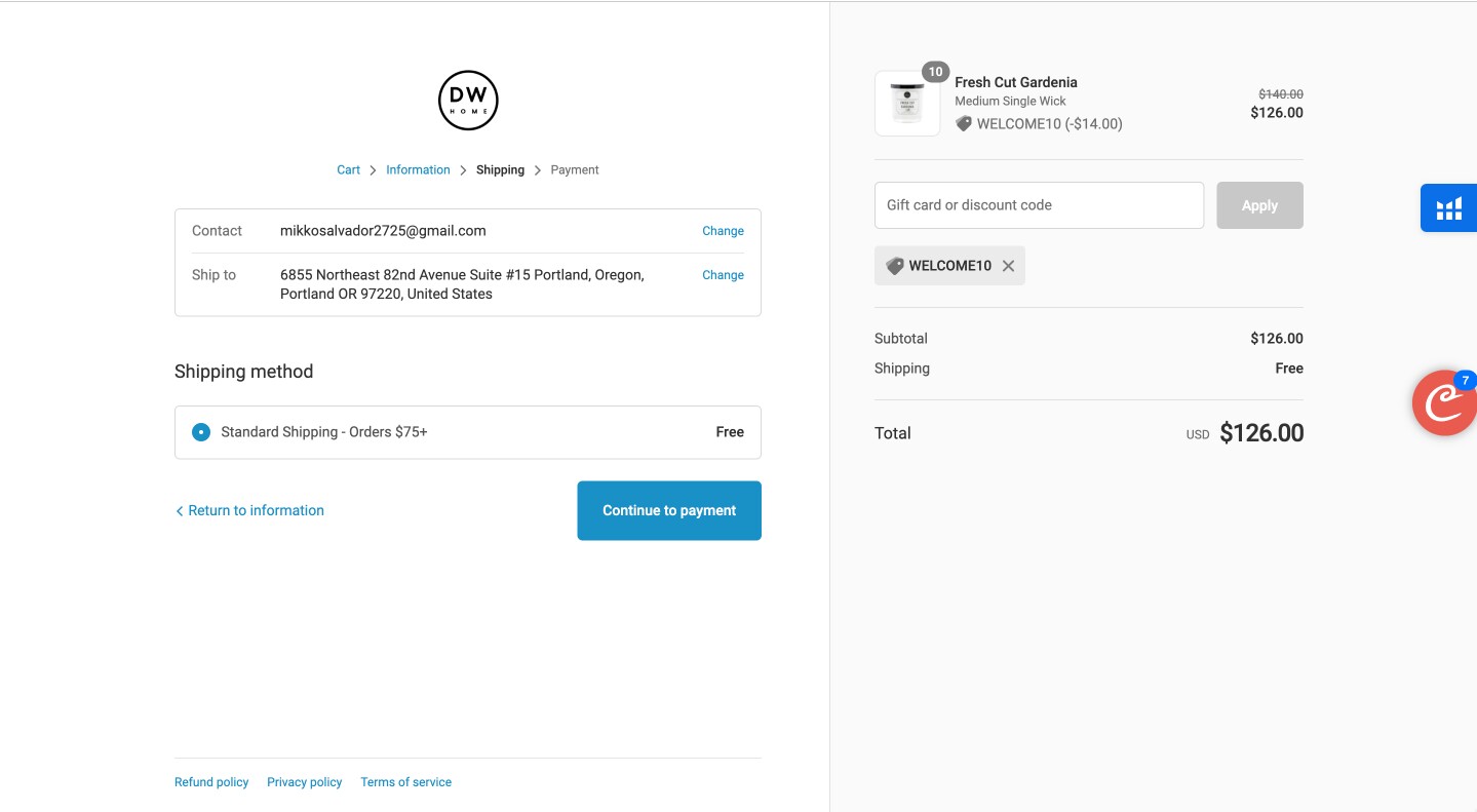 Snip Shipping DW Home Candles Checkout (3)