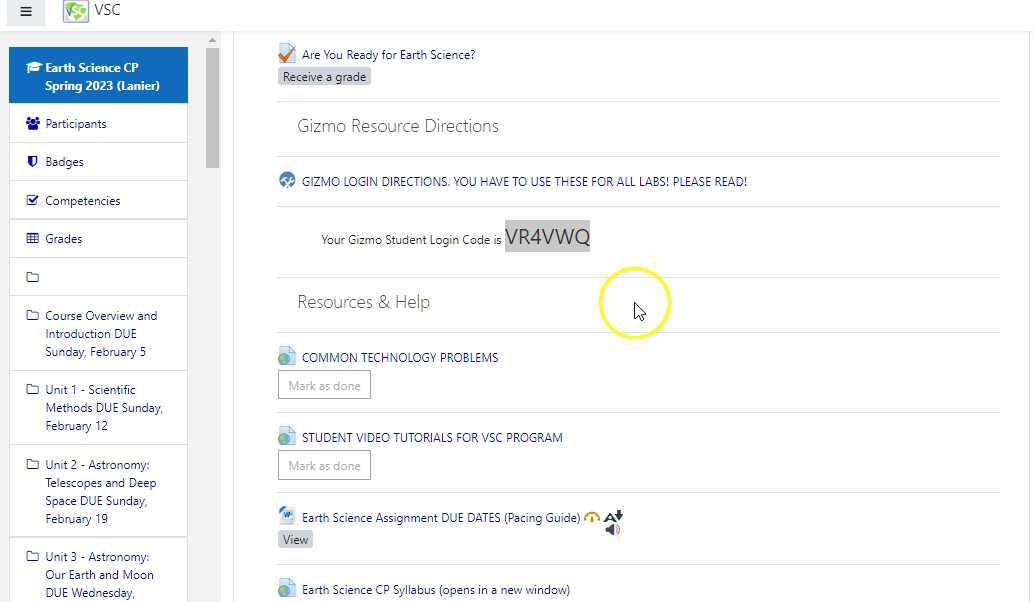 Gizmo login for online labs
