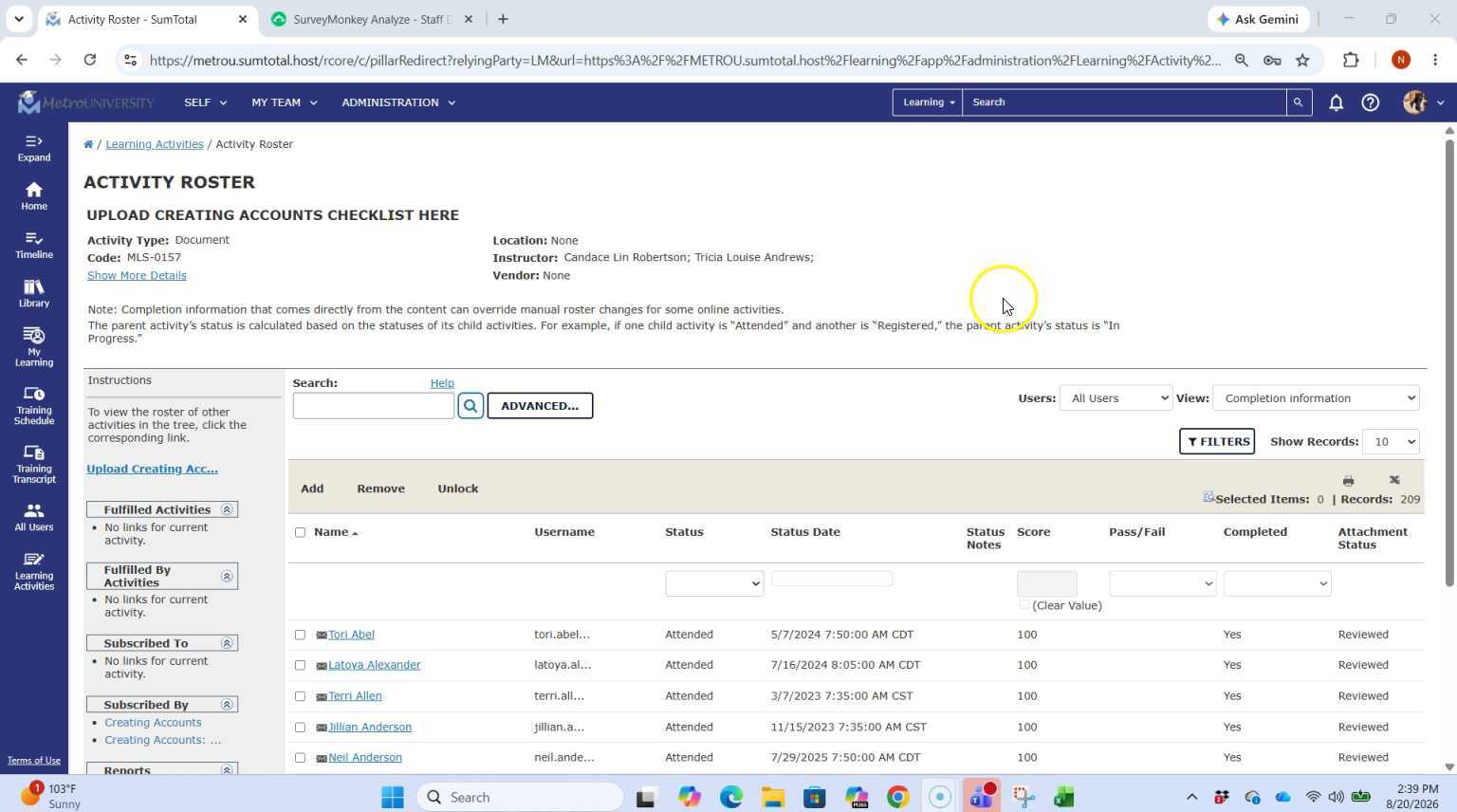 How to Add a Checklist to Creating Accounts Roster_L&D