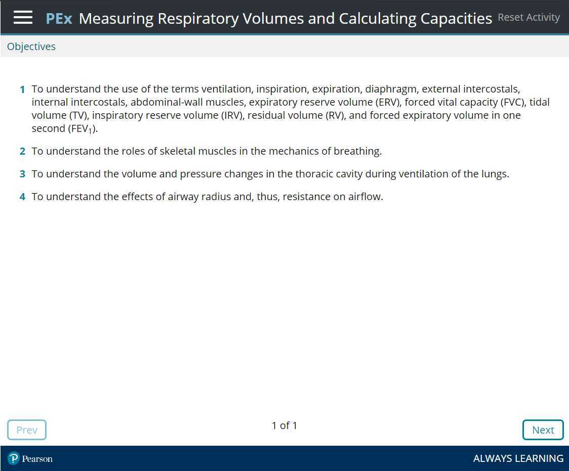 201 Respiration Virtual Lab