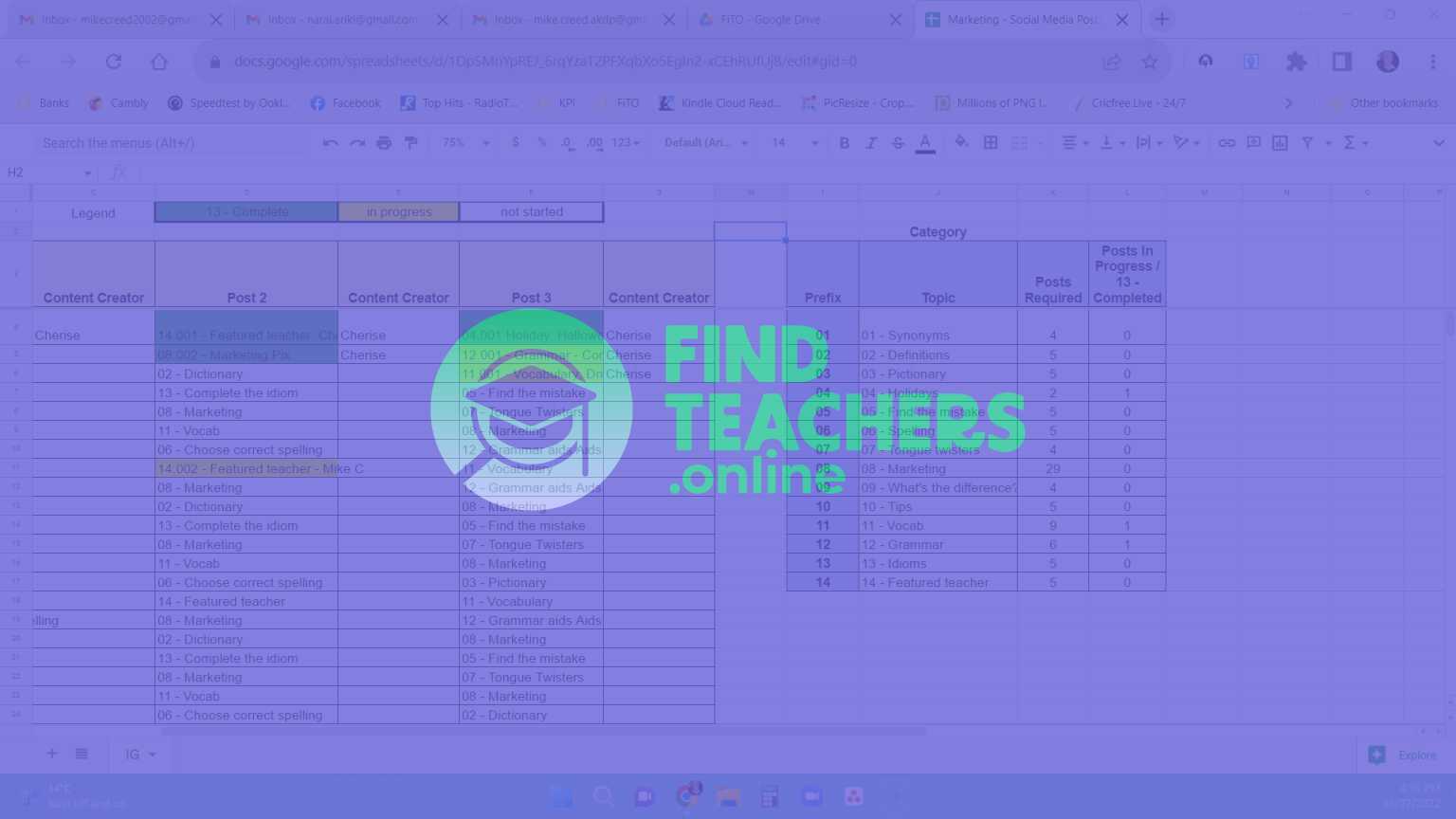 Marketing filing system explanation