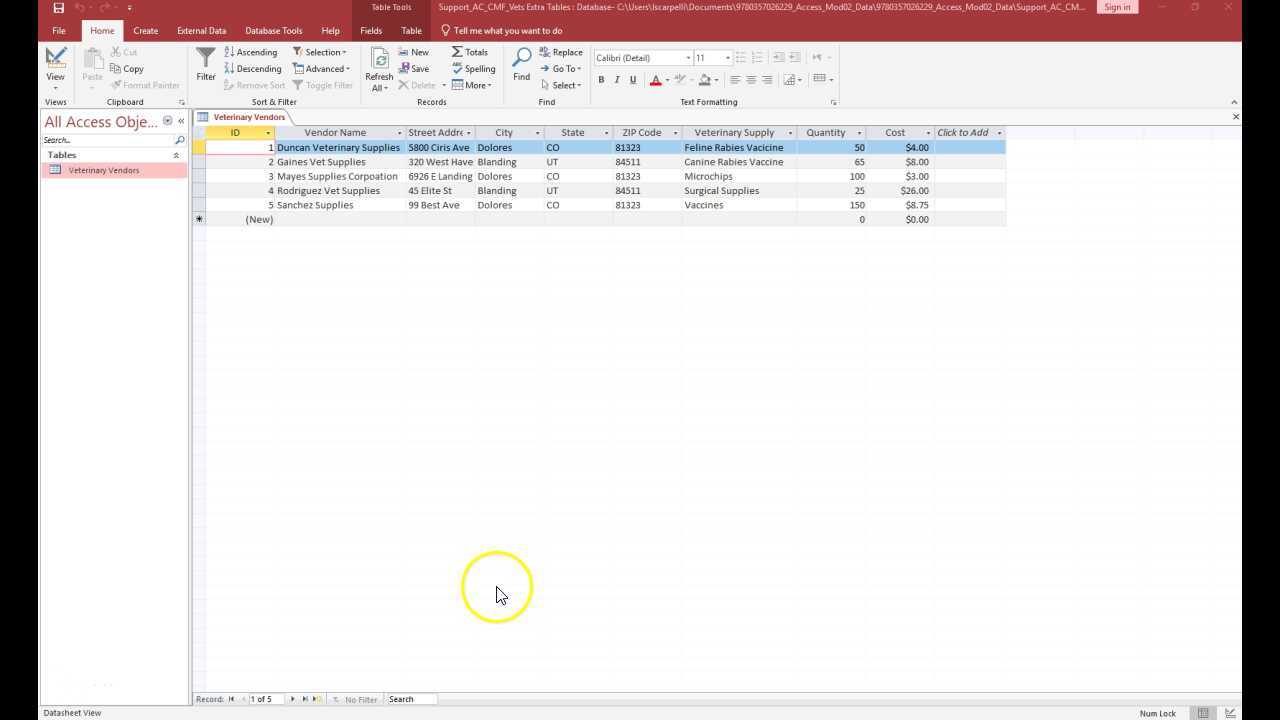 CIS119 Access Create Calculated Field