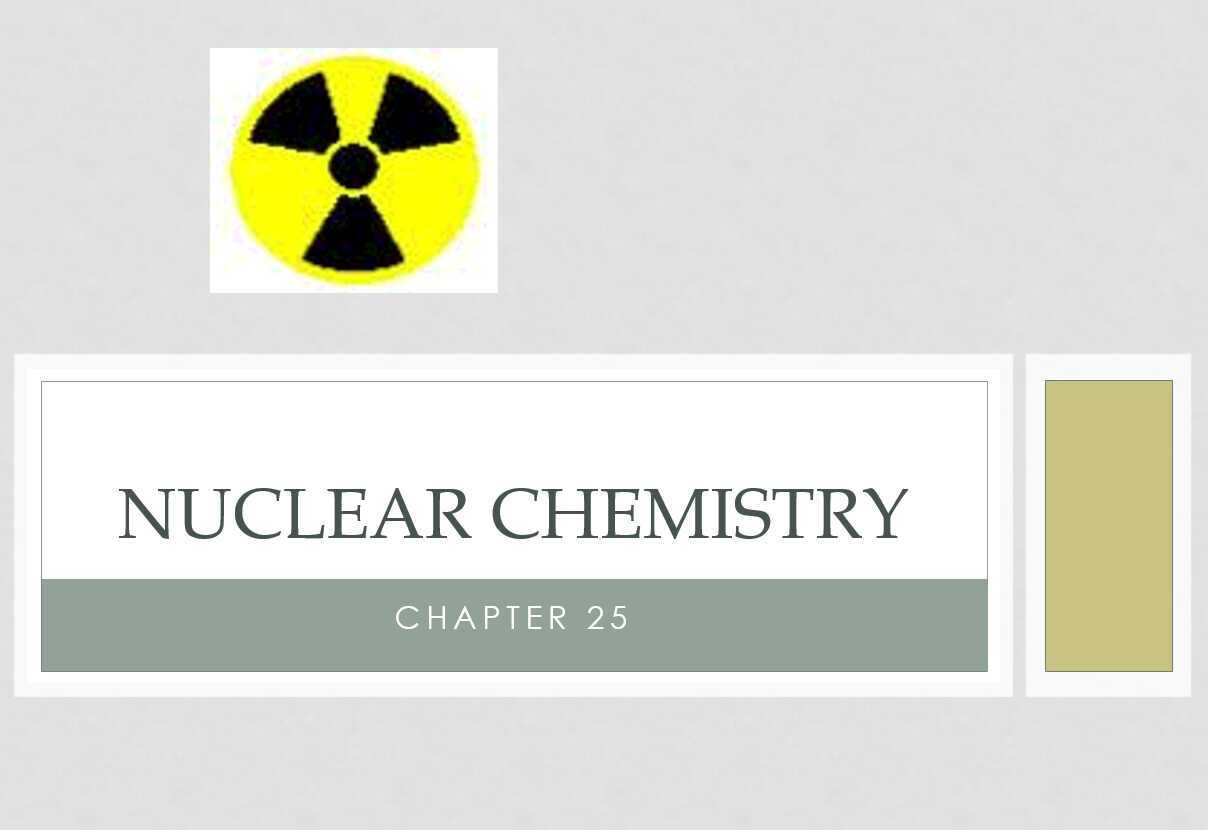 Nuclear Chemistry #1