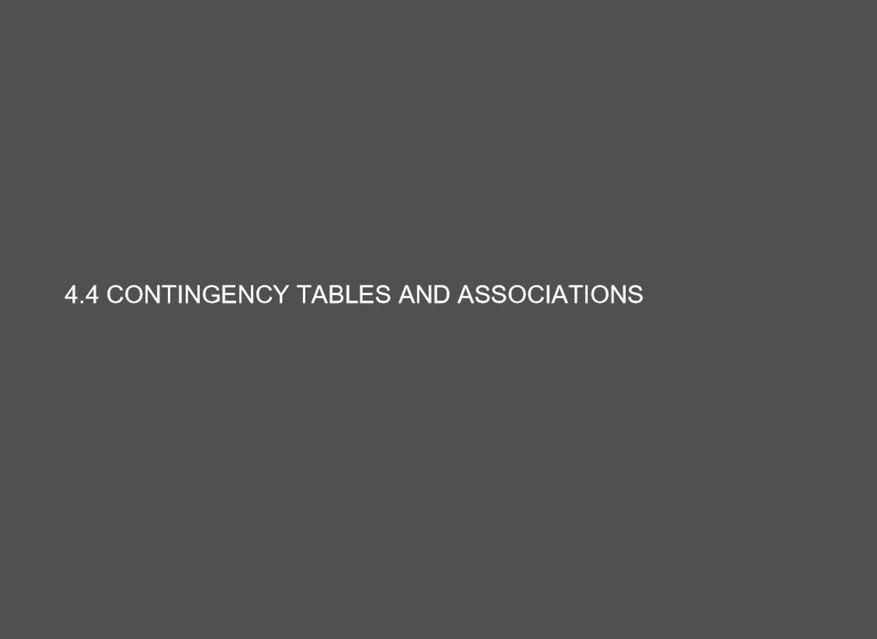 Contingency Table and Frequency Marginal Distribution