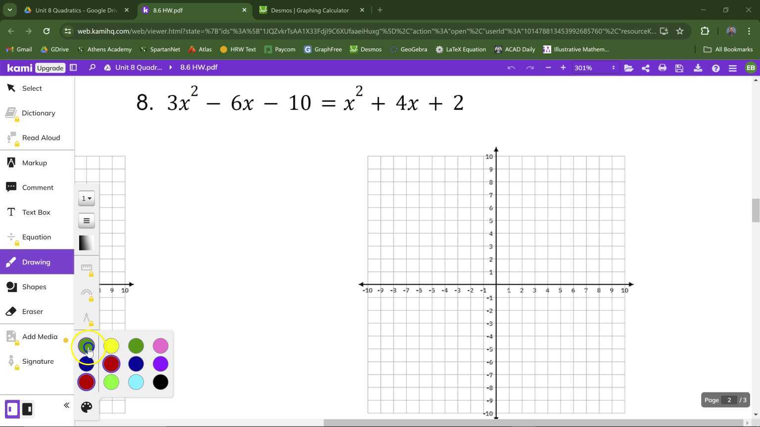 Alg 1 - 8.6 Solve by Graph