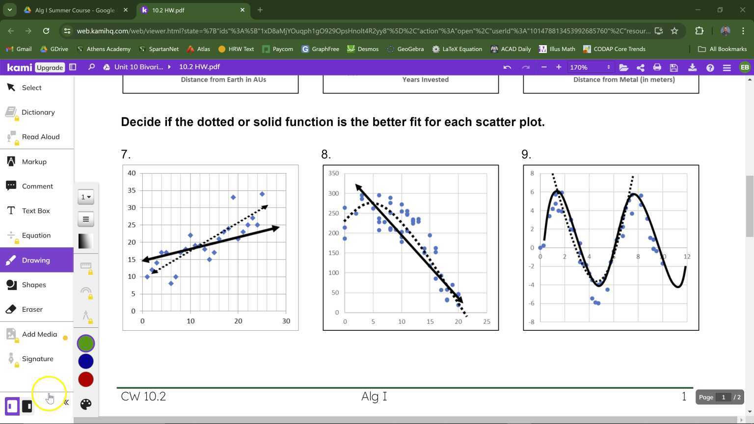 Solid Dashed Math Alg 1 - 10.2 Solid Dotted