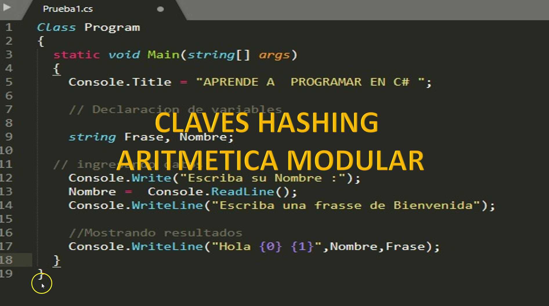 METODO DE HASH aRITMETICA MODULAR