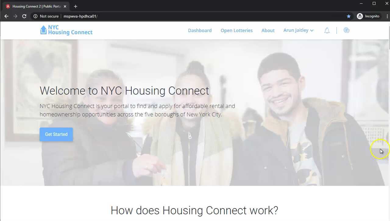 inactive account nyc housing connect