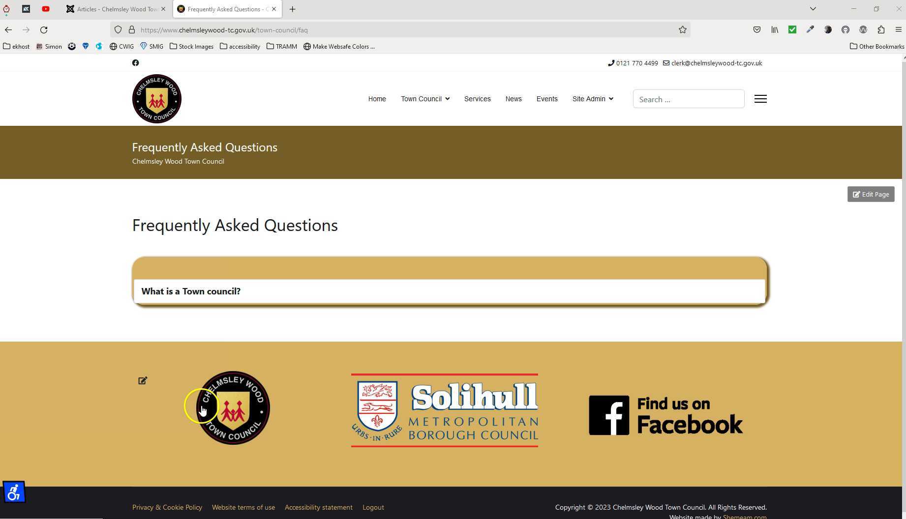 Editing accordion block (page builder)