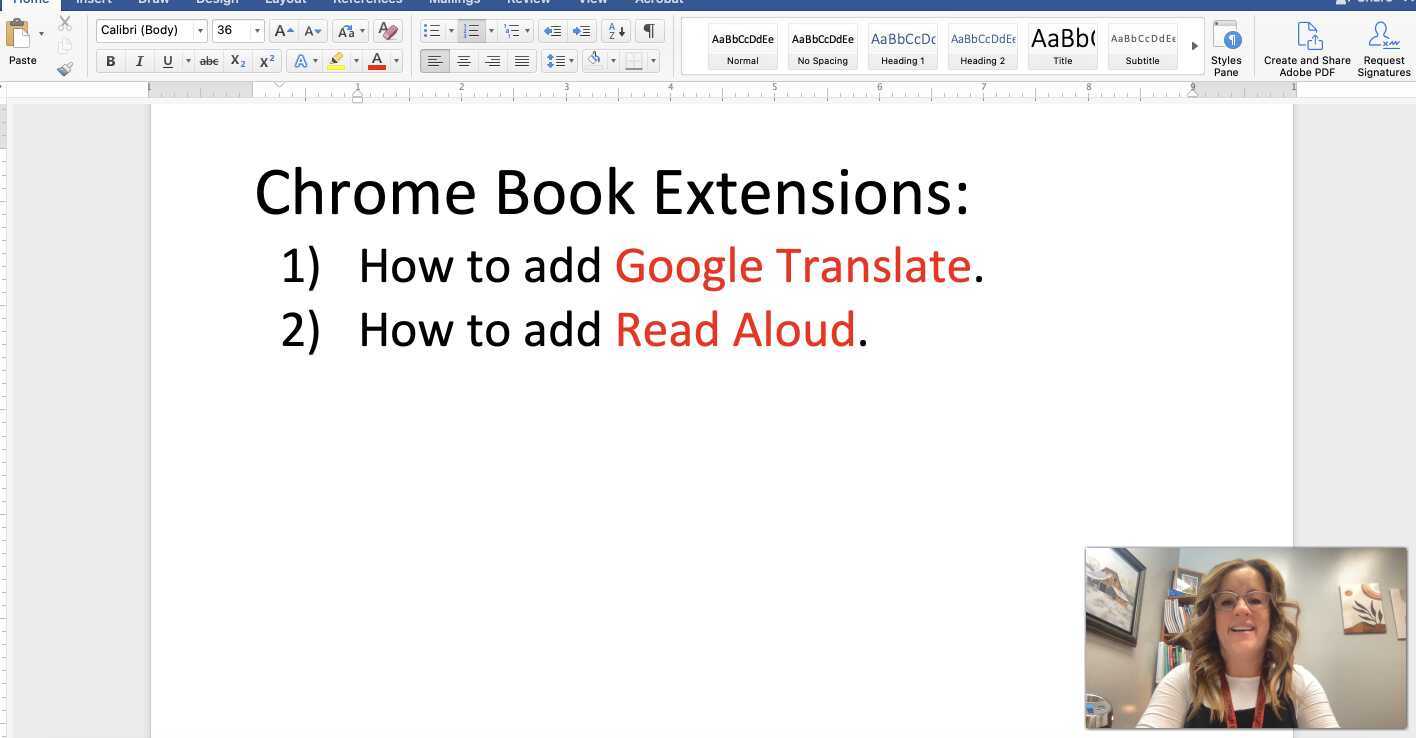 Extensions Google Translate & Read Aloud