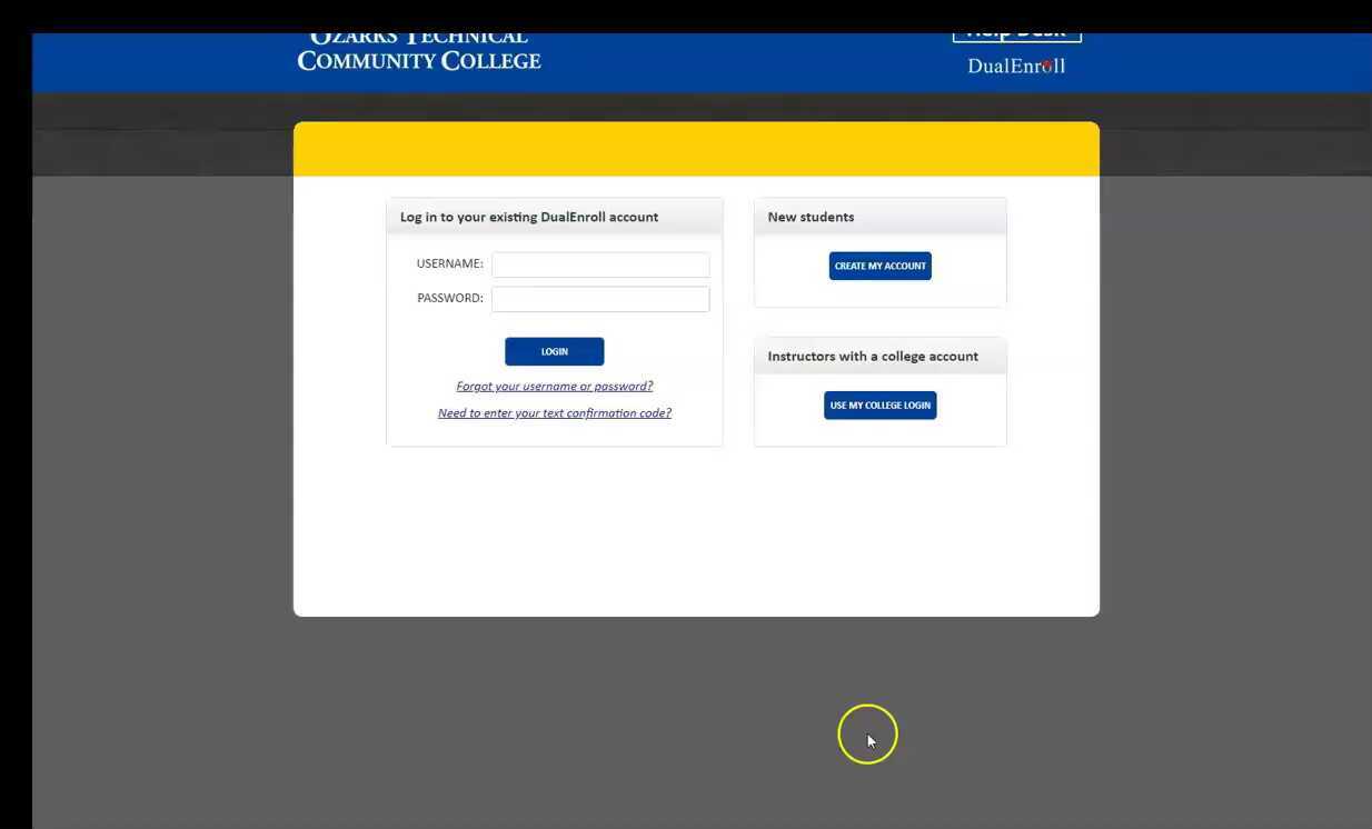Student Process Tutorial- DualEnroll Registration