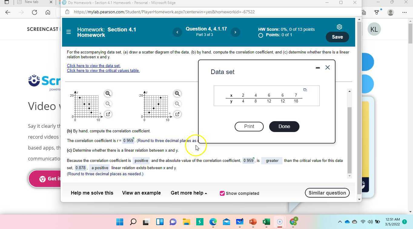 correlation-coefficient-and-linear-regression-equation-in-statcrunch