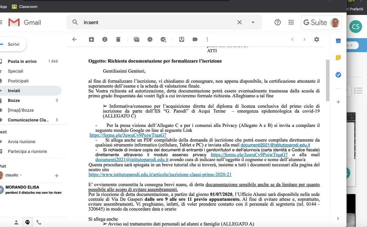 Moduli Privacy Moduli Privacy e caricamento documenti