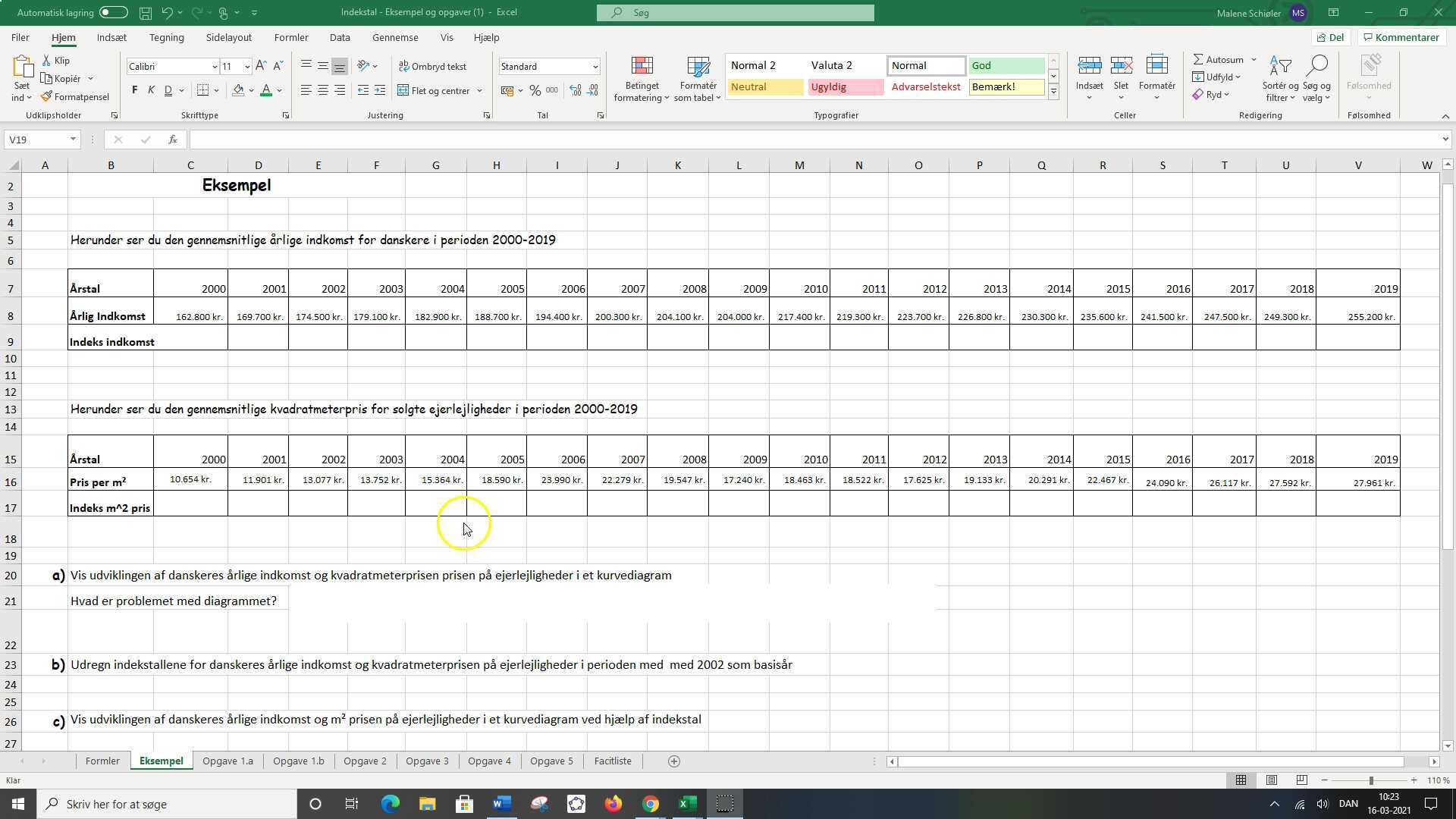 Indeks Example Indeks - Eksempel