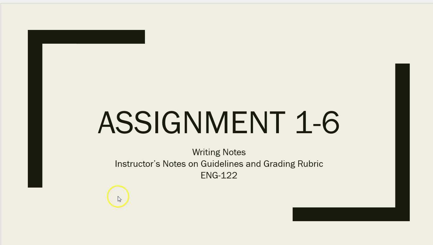 1 6 assignment writing notes