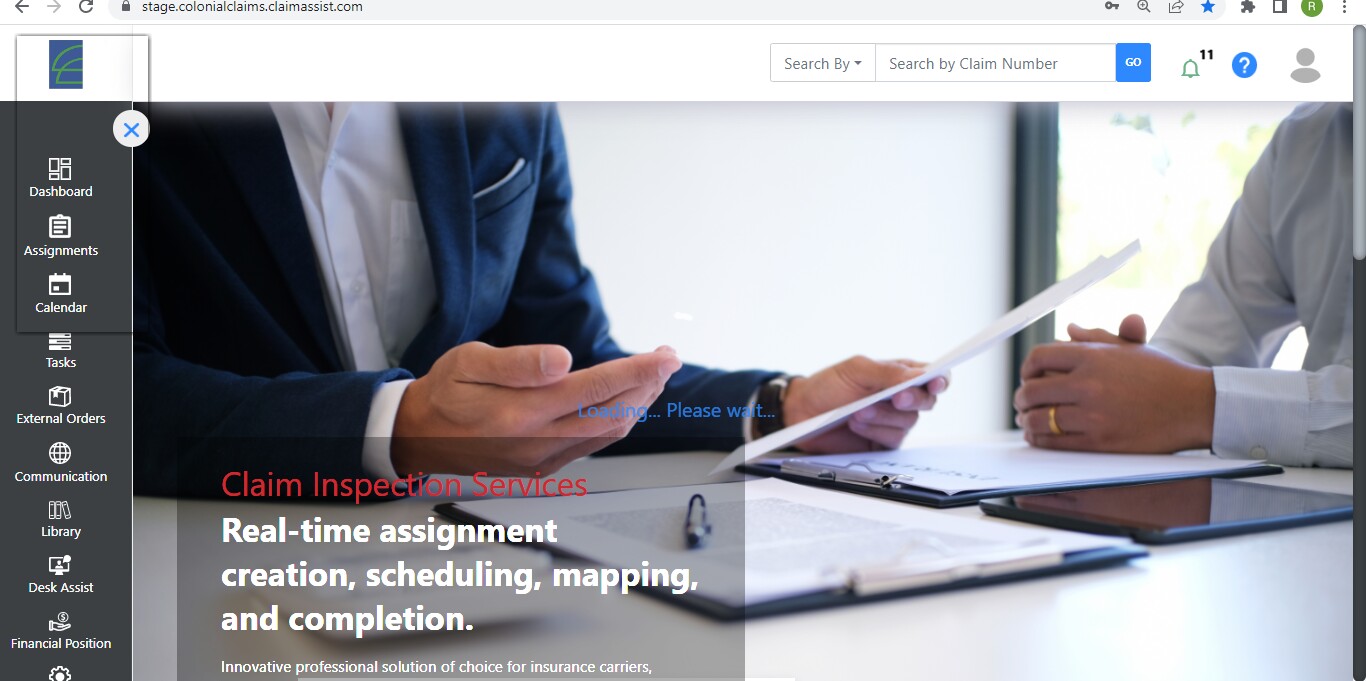 Colonial SP login view