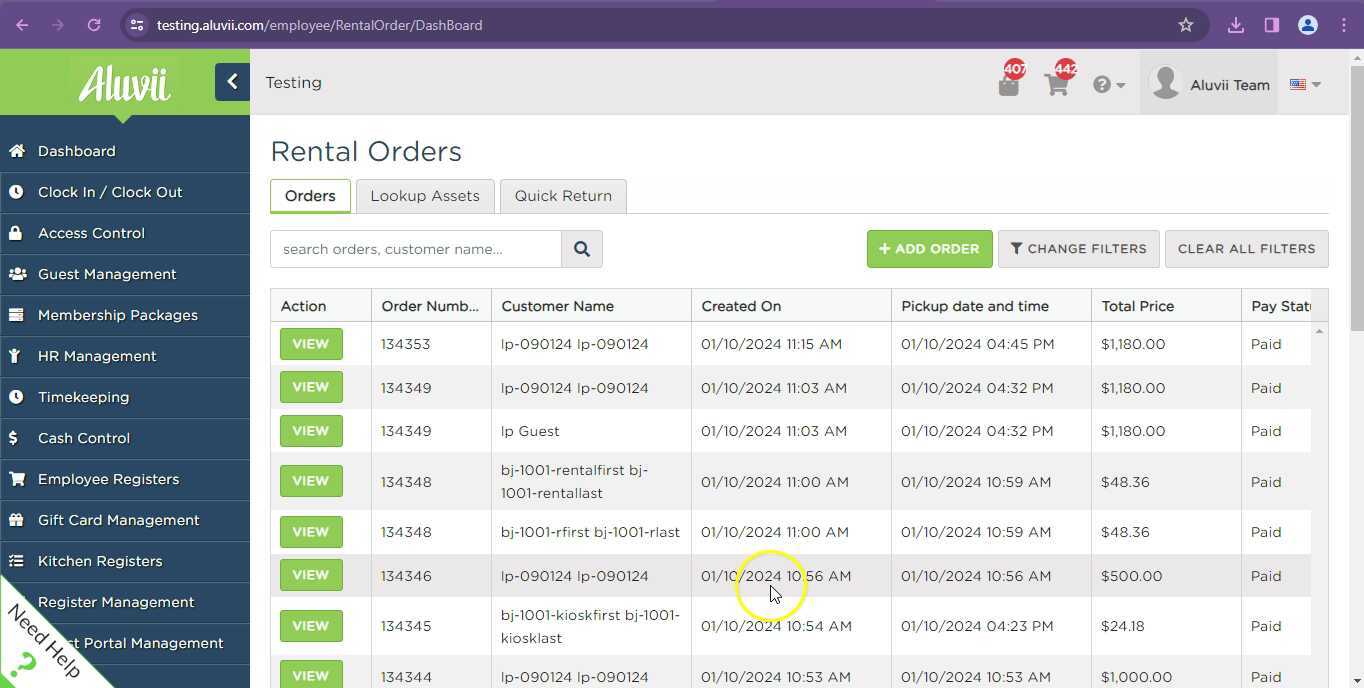 Rental Orders --> Creating rental order from rental package having more ...