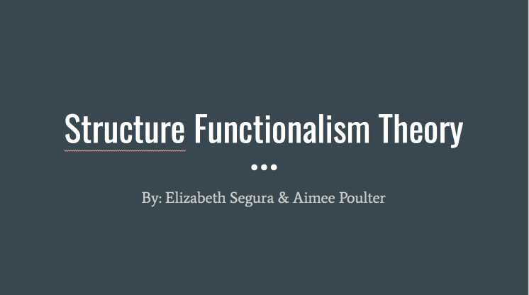 the structural functional theory