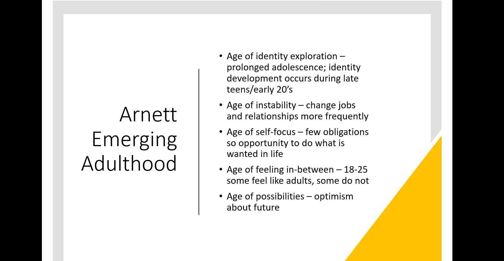 Arnetts 5 Characteristics Of Emerging Adulthood