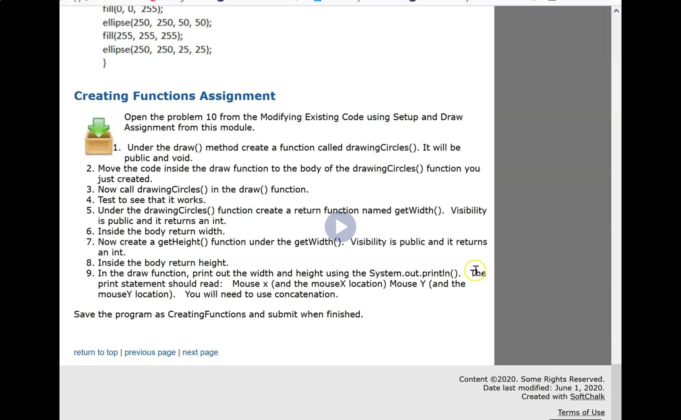 Creating Functions - 2
