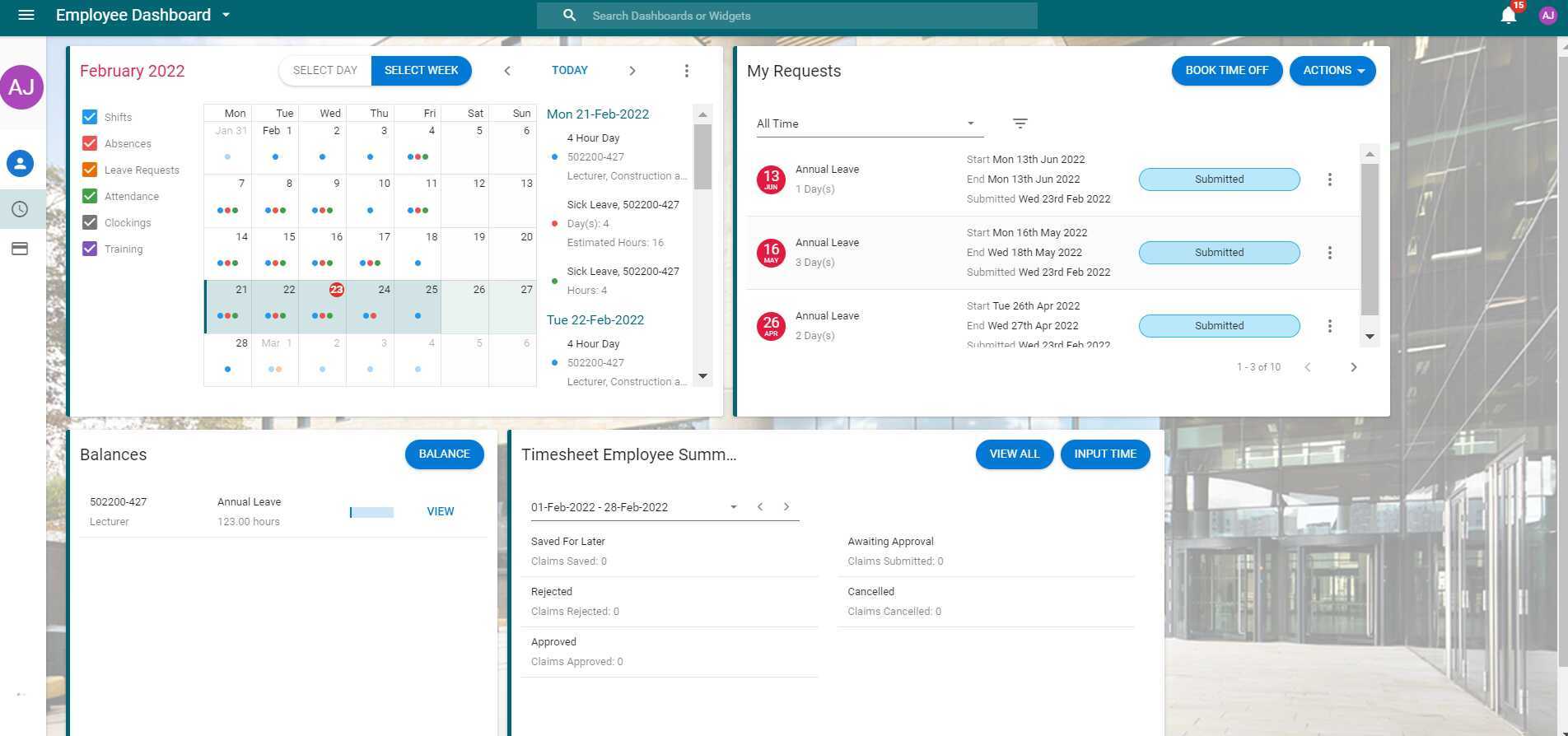 myHR How to book Annual Leave