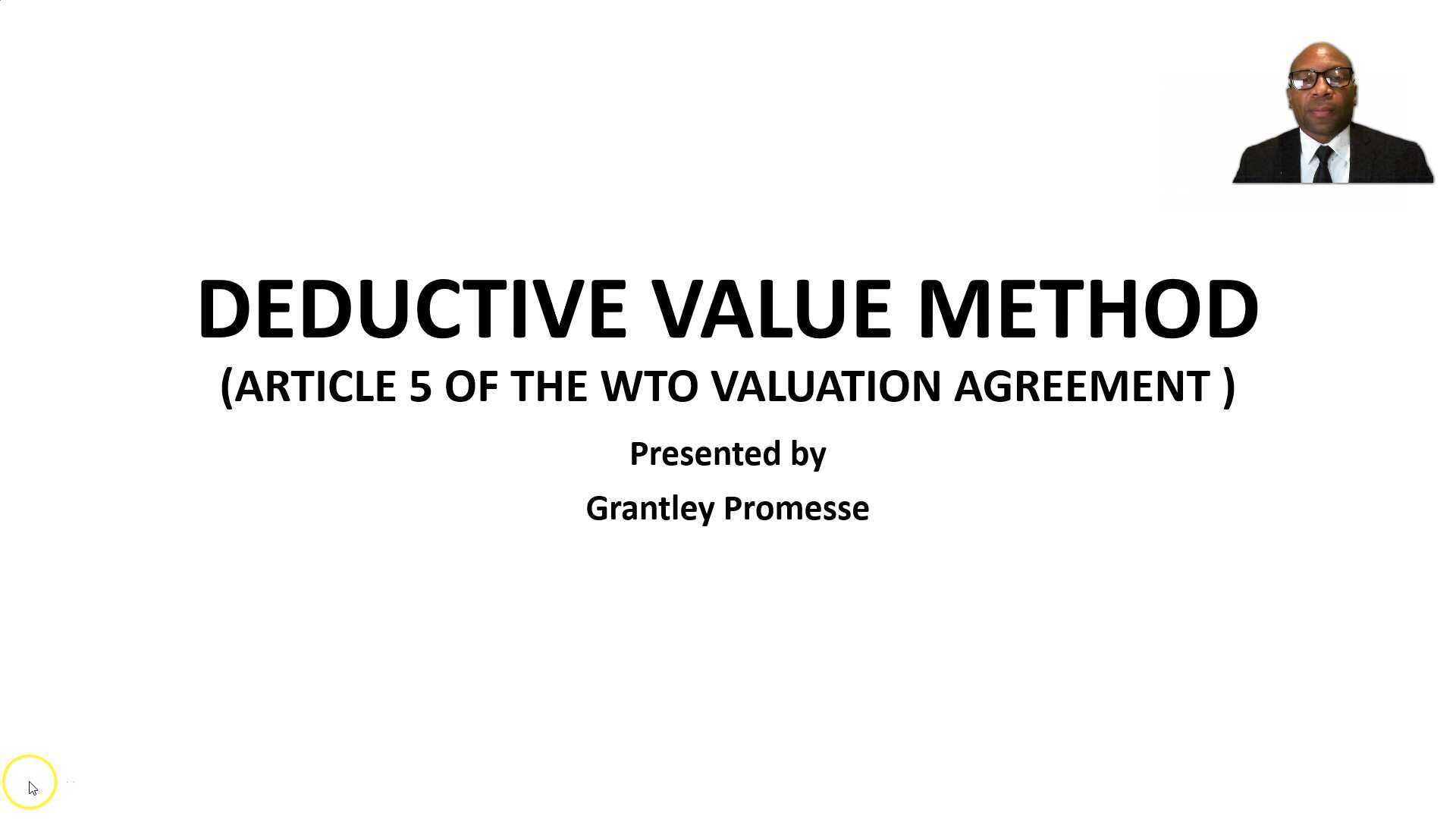 Deductive Value video