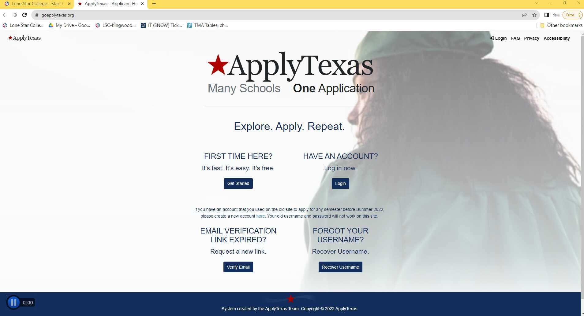 Applying for Lone Star College