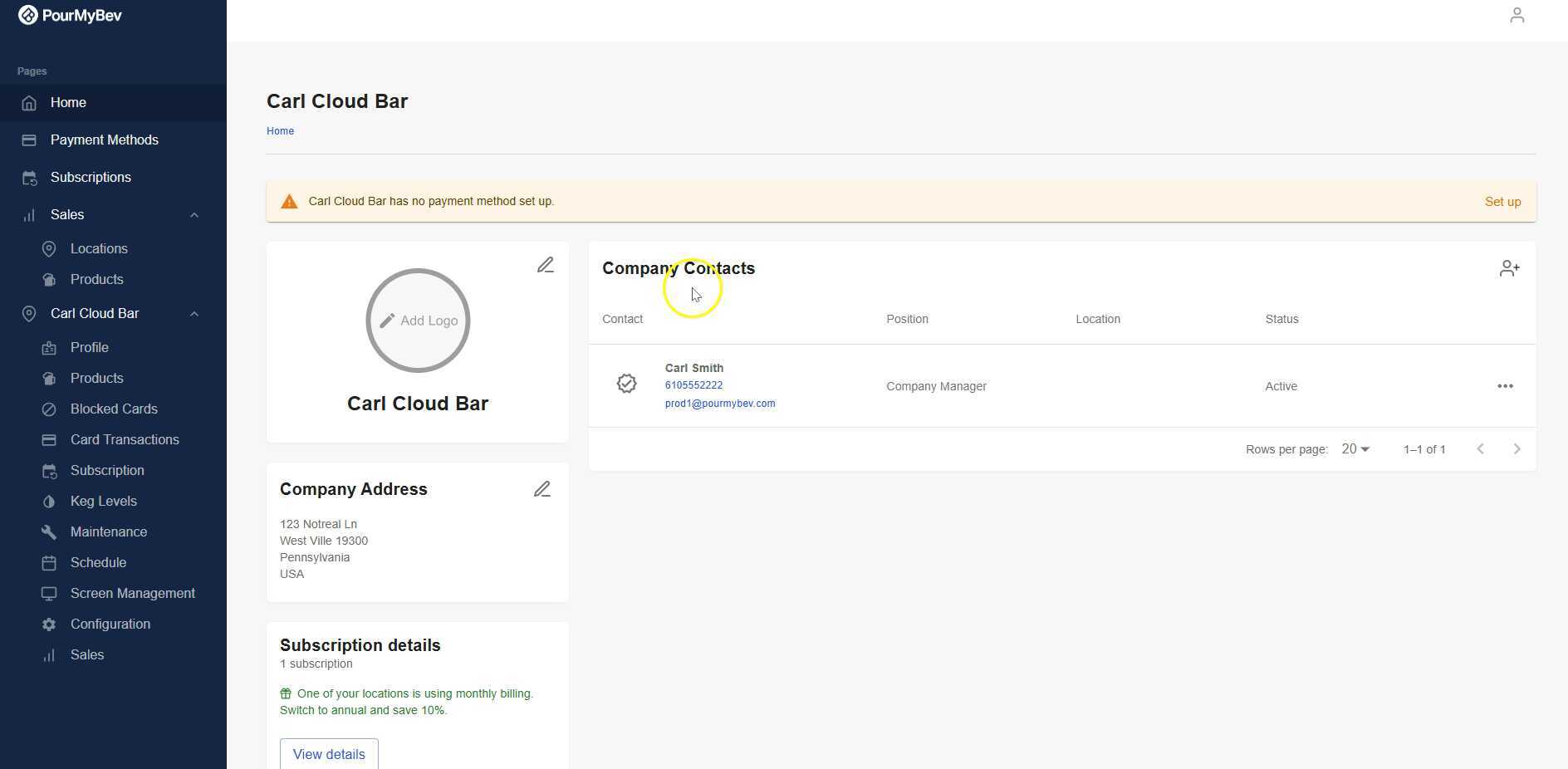 Products - Add/Edit Beverage Products & Pricing