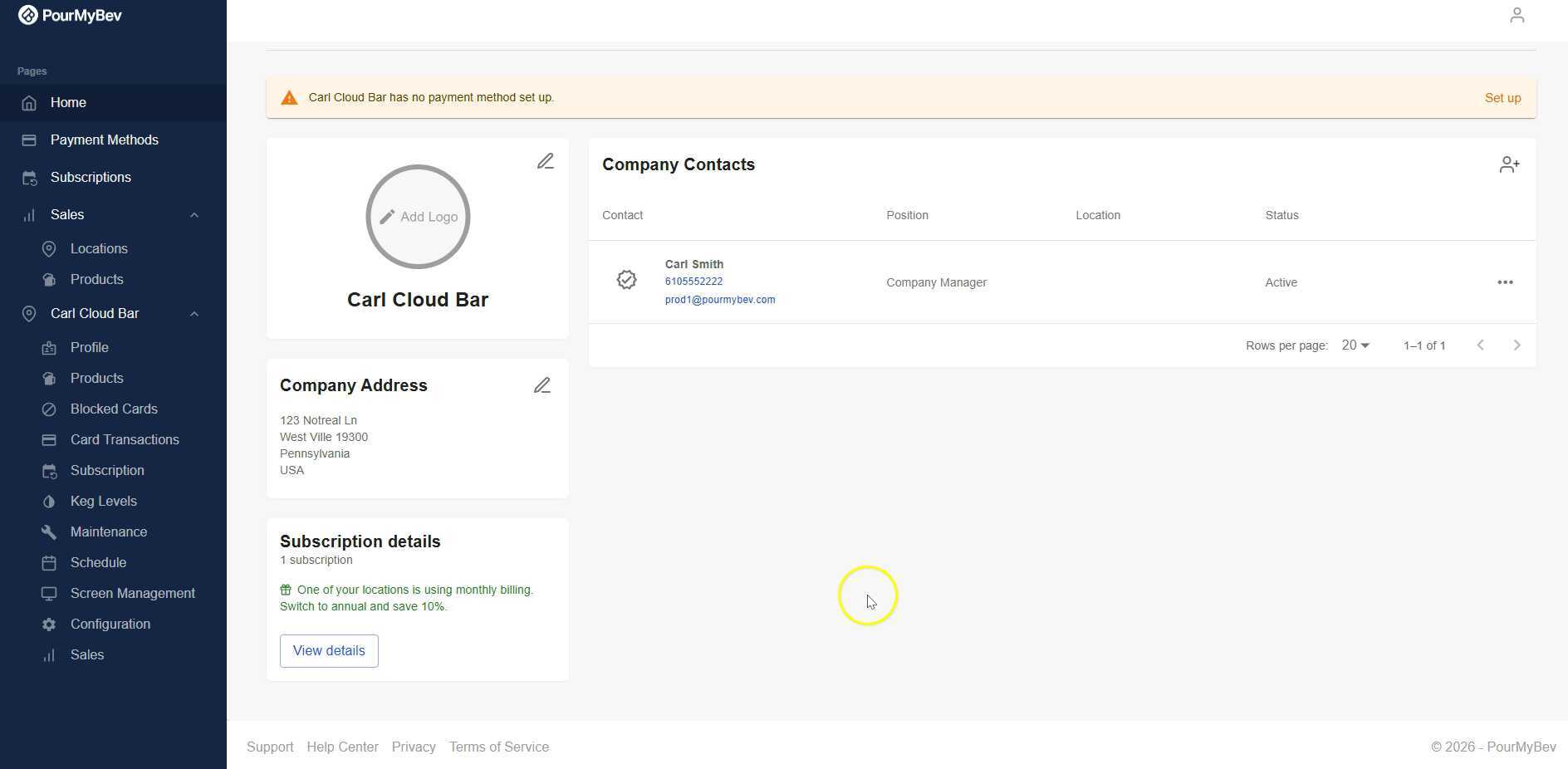 Configure - Responsibility Serving Limit and Alert Message