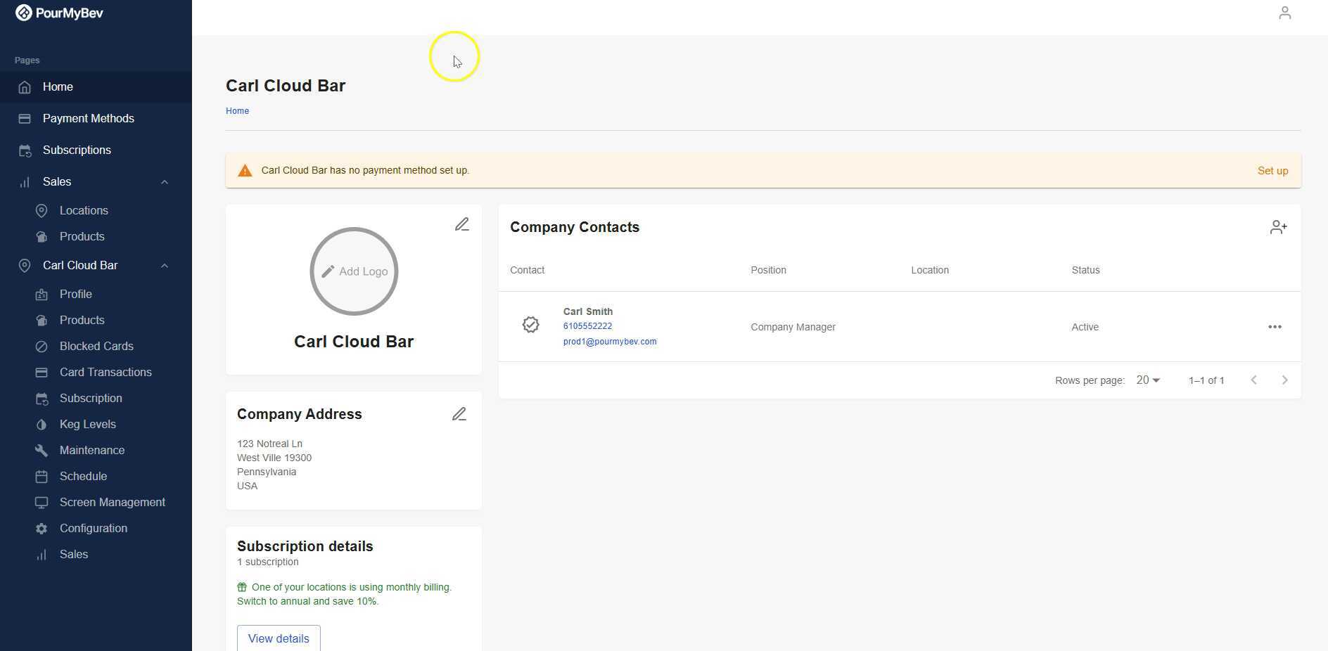 Configure - Default fill level animation color