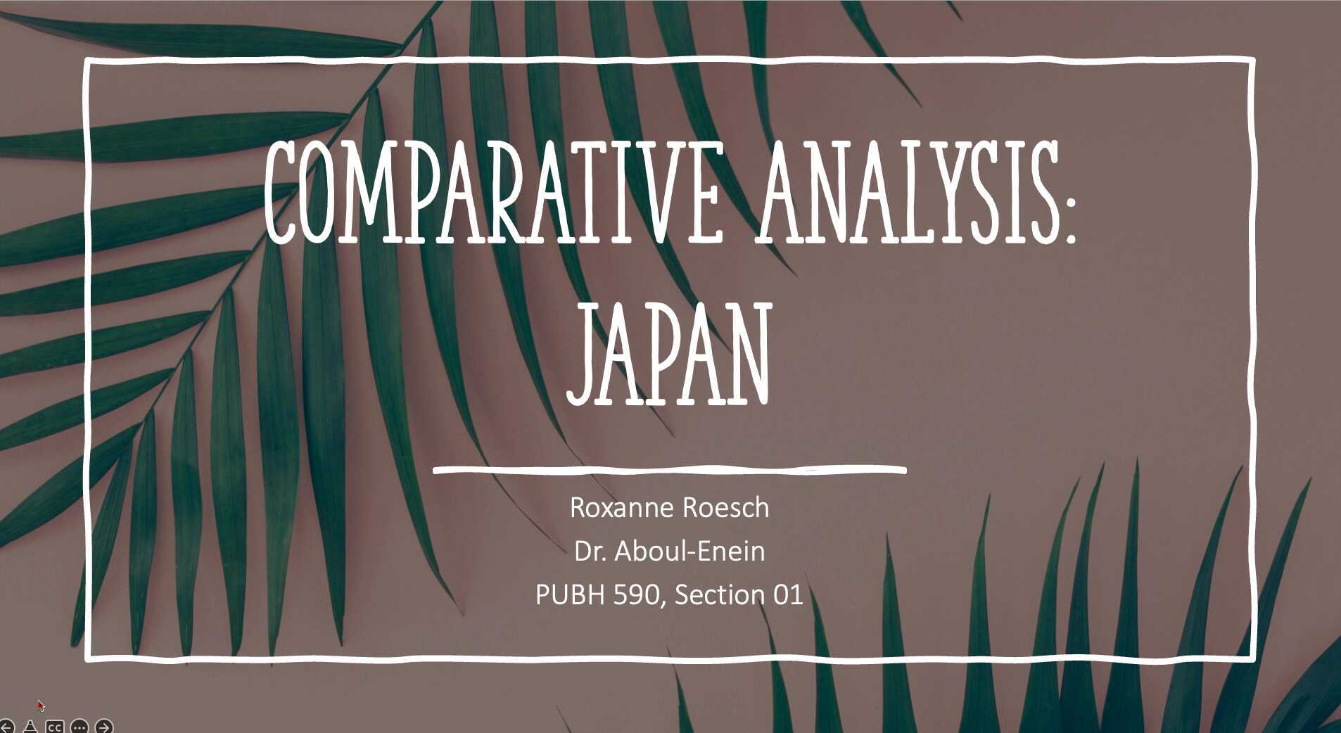 Comparative Analysis: Japan - Roesch