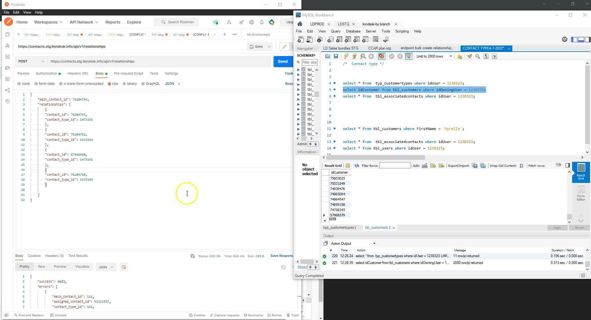 STG1 Backend Create endpoint that bulk creates relationships for a