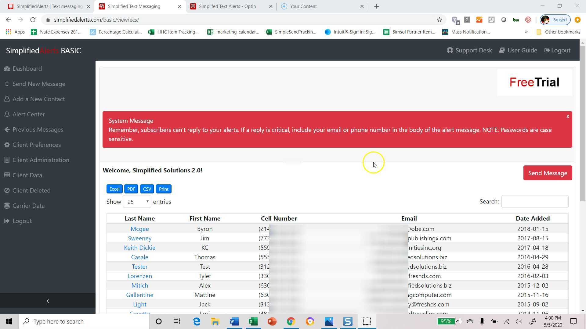 Getting started with Simplified Alerts BASIC Group Text Alerts.