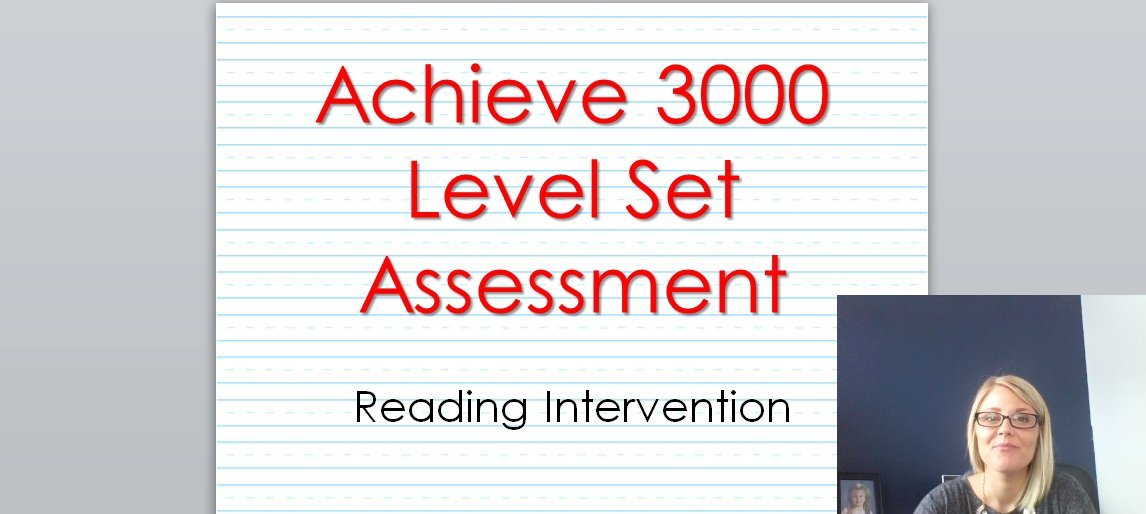 Achieve 3000 Level Set Assessment