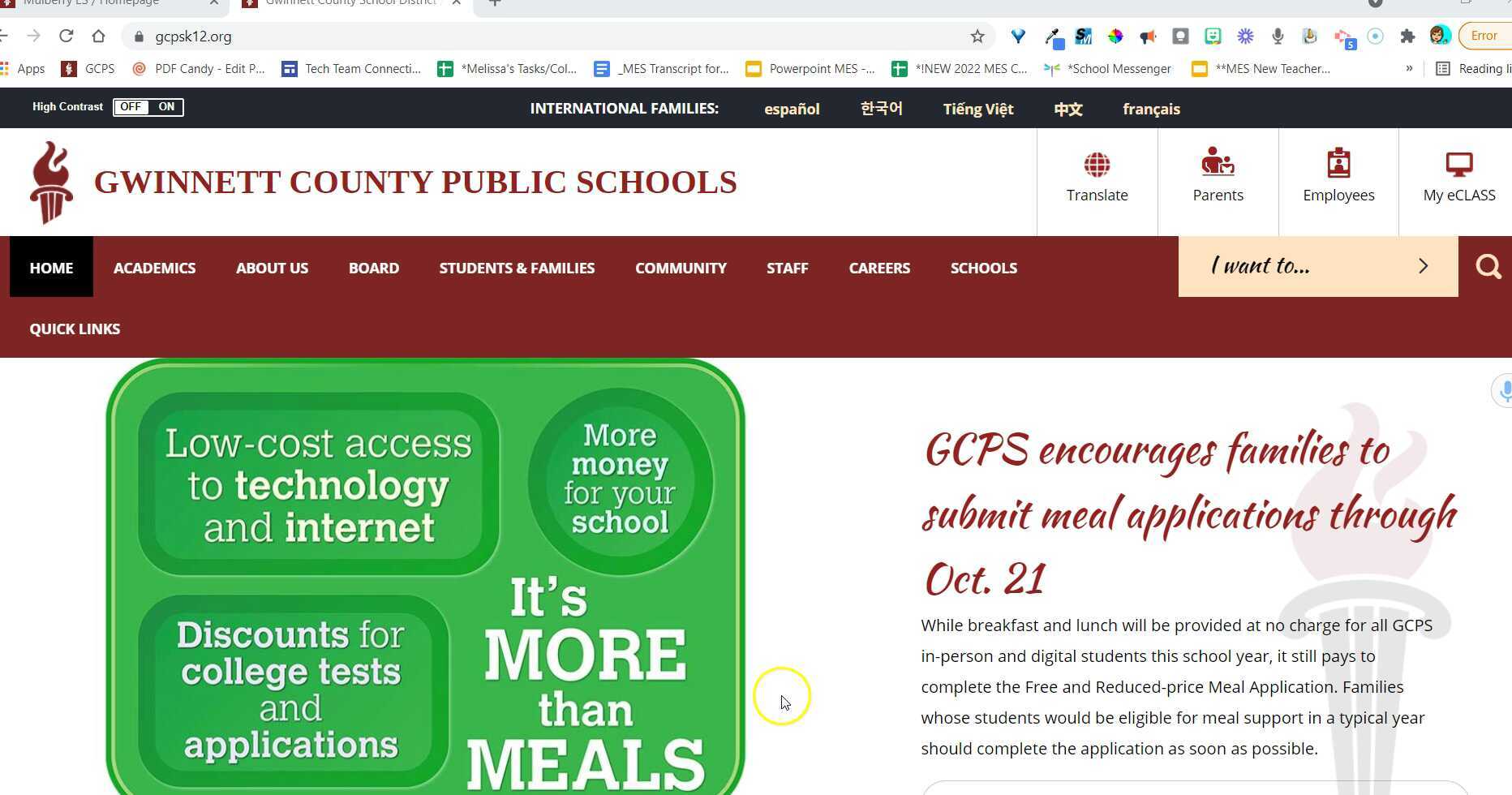 How to log in to mes eclass student portal